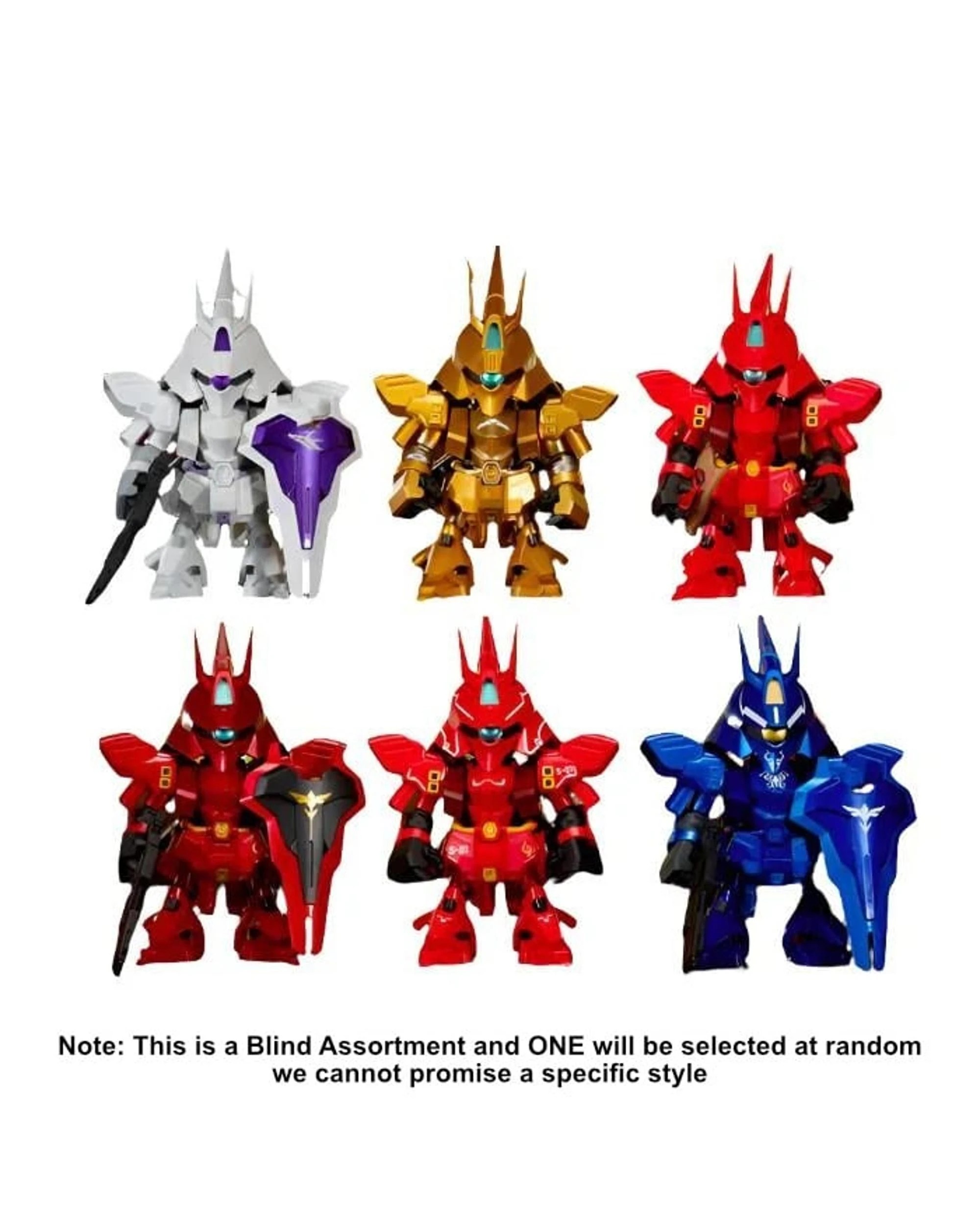 3 Bandai Shokugan QMSV Mini MSN-04 Sazabi Figure Blind Box, 3 of 10