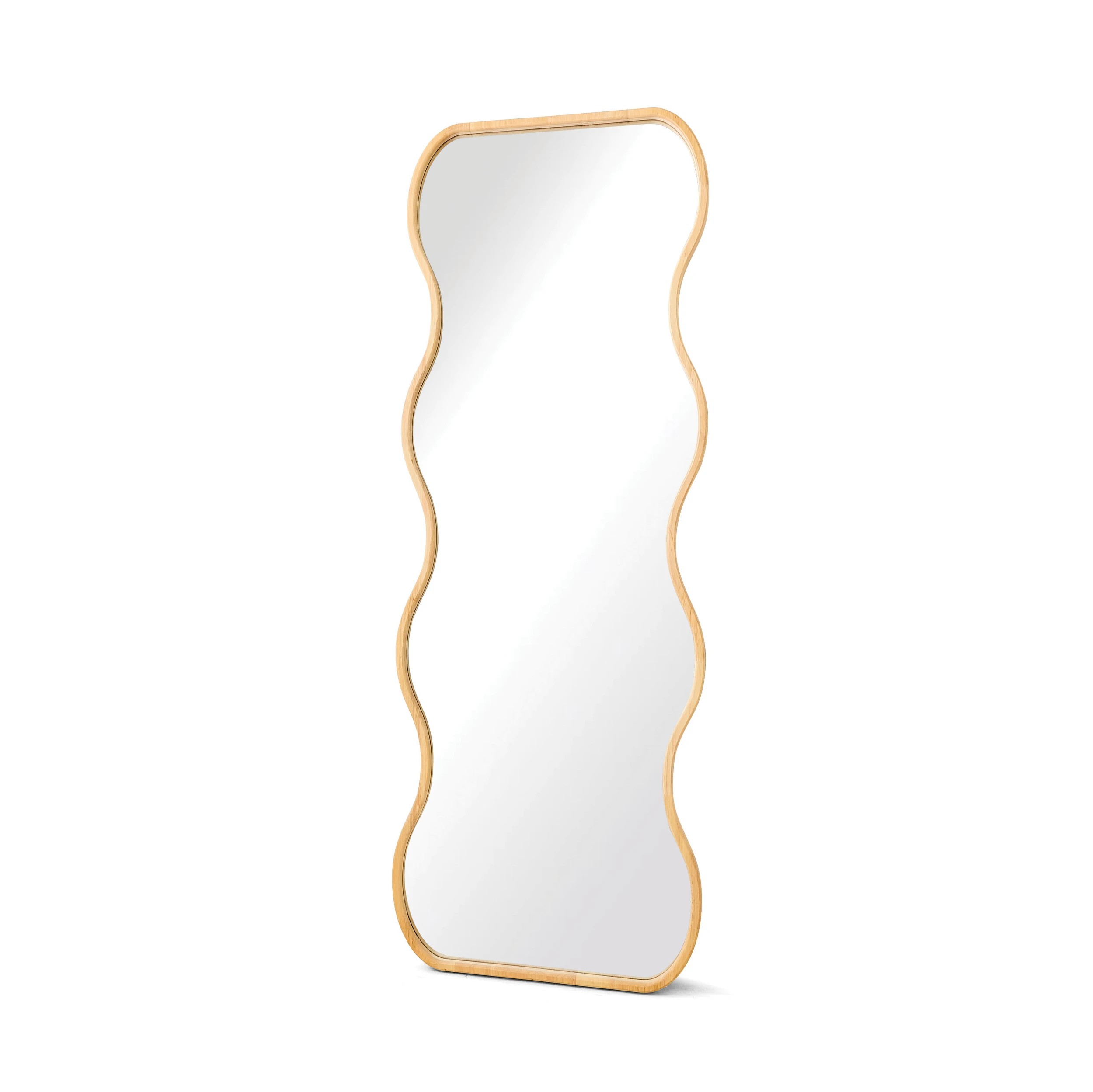 3 Wave Oak Look Floor Mirror - 60cm x 170cm, 3 of 5