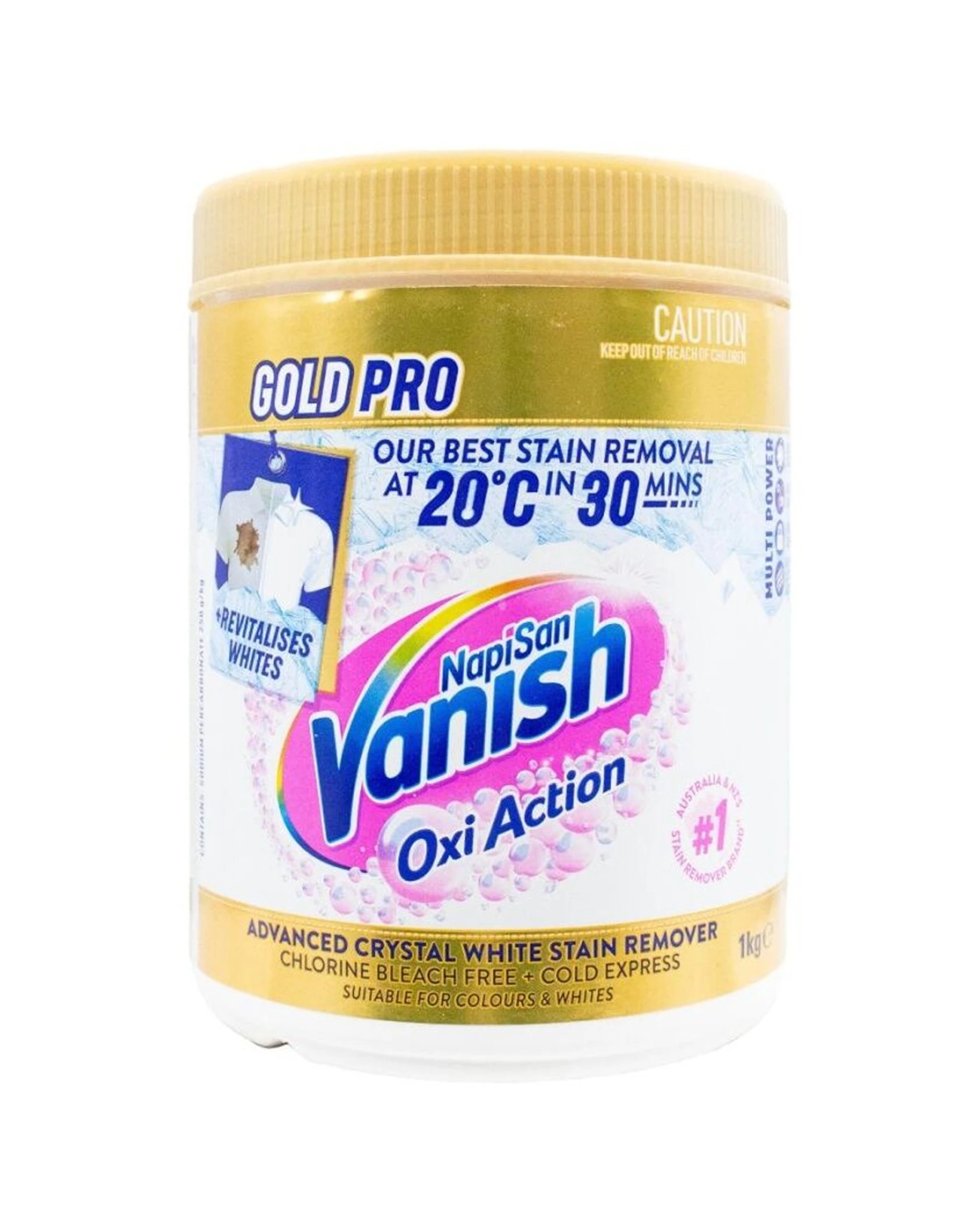 2 Vanish 3PK Napisan Oxi Action Pro Stain Remover Powder 2kg - White, 2 of 4