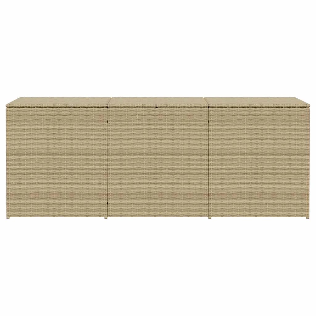 4 vidaXL Outdoor Storage Box on Wheels Modern - Beige, 4 of 9
