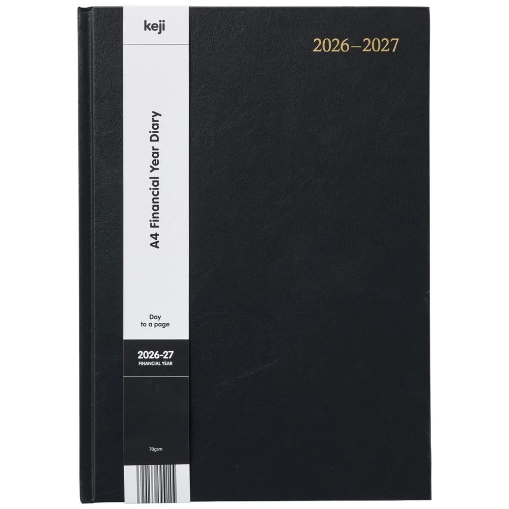 1 Keji A4 Day to Page FY26/27 Diary Black, 1 of 6