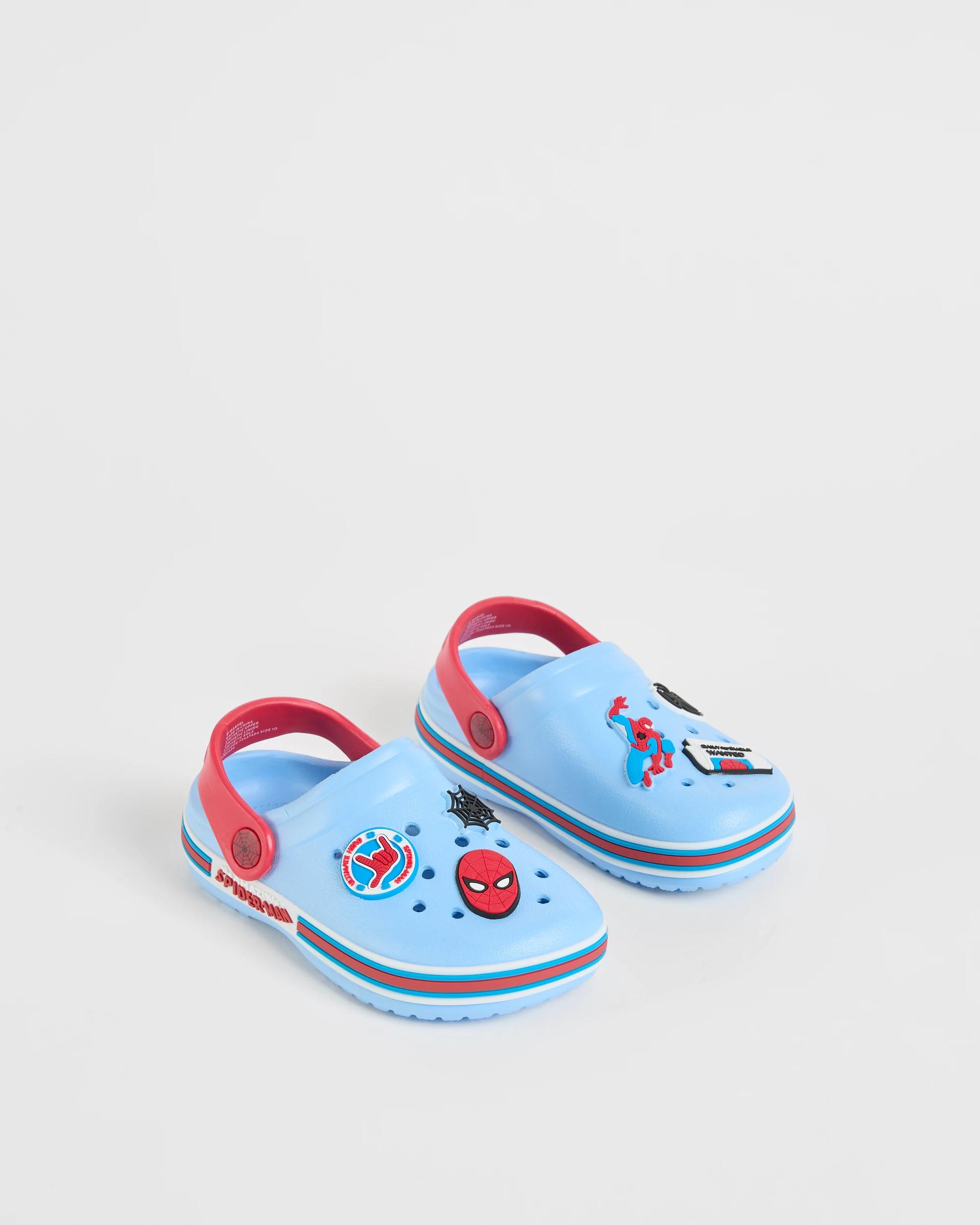 2 Disney Marvel Baby First Walker/Junior Icon Clogs SPIDERMAN BLUE, 2 of 3