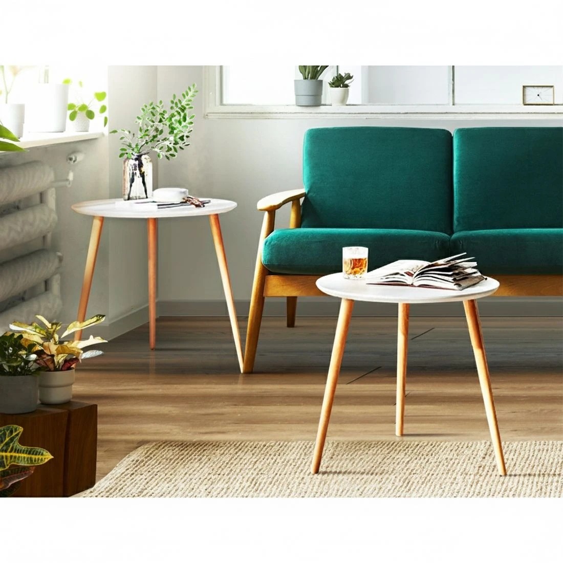 3 Artiss Coffee Table Round 50CM Callix - Multi, 3 of 7