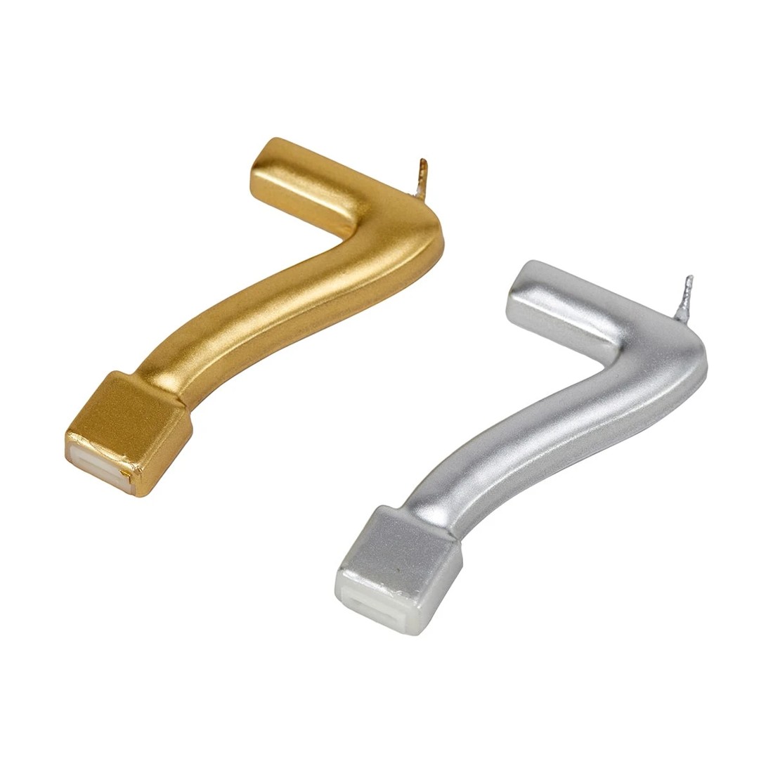 4 Metallic Candle Number 7 - Assorted, 4 of 6