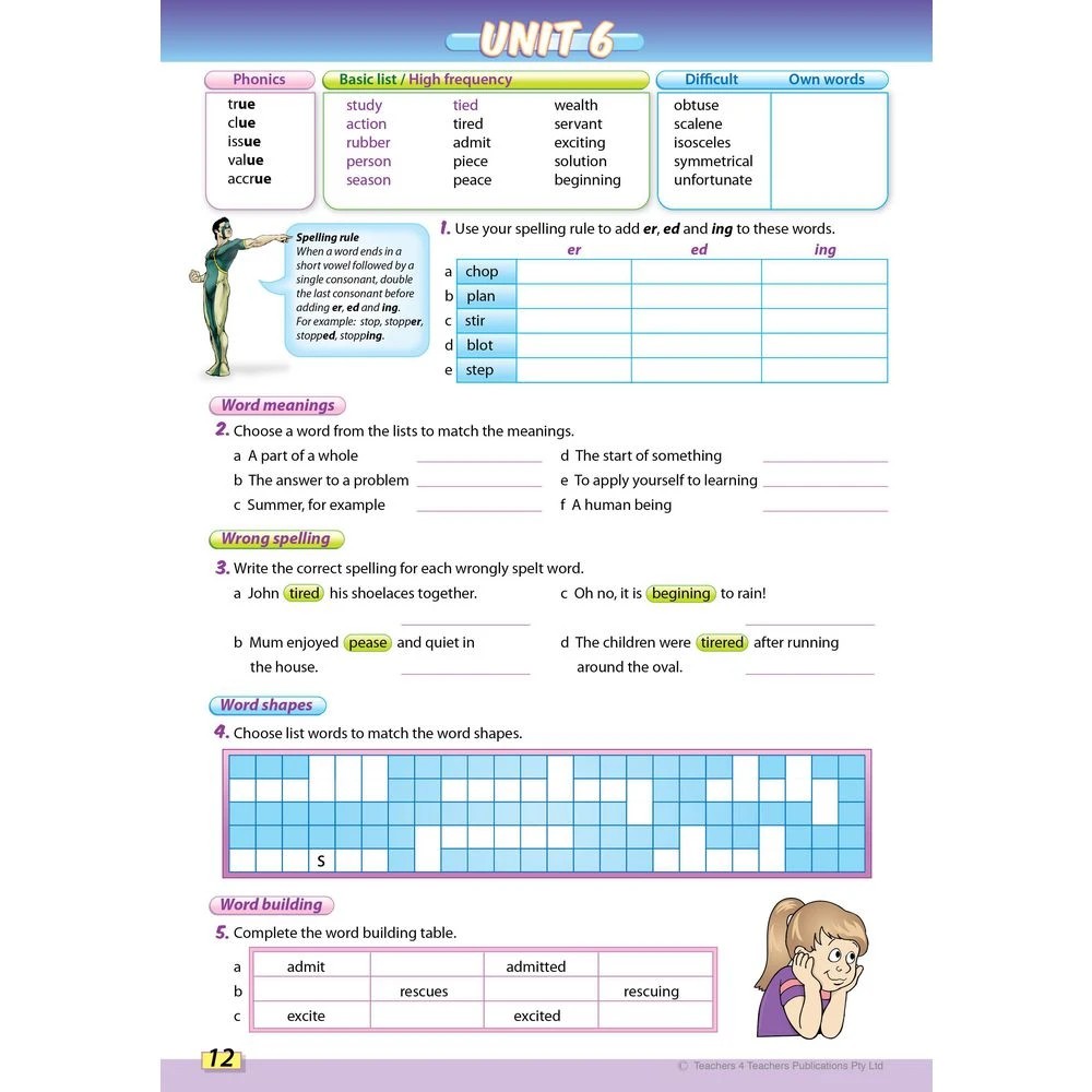 3 Spelling Conventions Book 5, 3 of 4