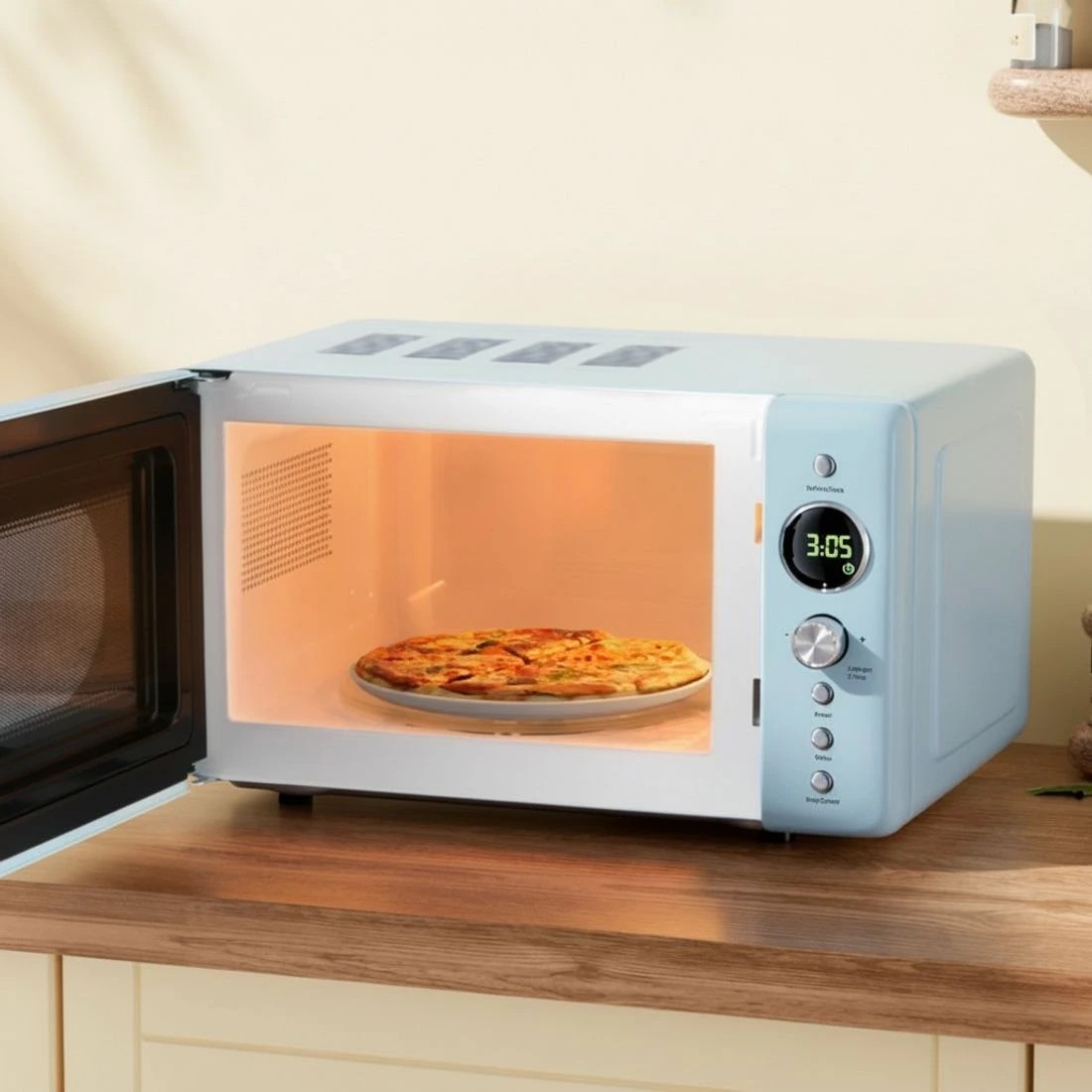 6 Devanti 20L Microwave Oven 700W - Blue, 6 of 7