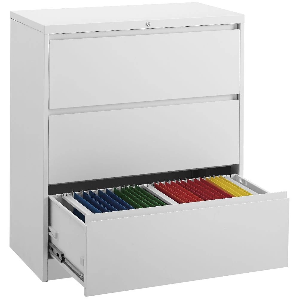 2 Matrix 3 Drawer Lateral Filing Cabinet White Cabinets Filing Drawer Cabinets, 2 of 2