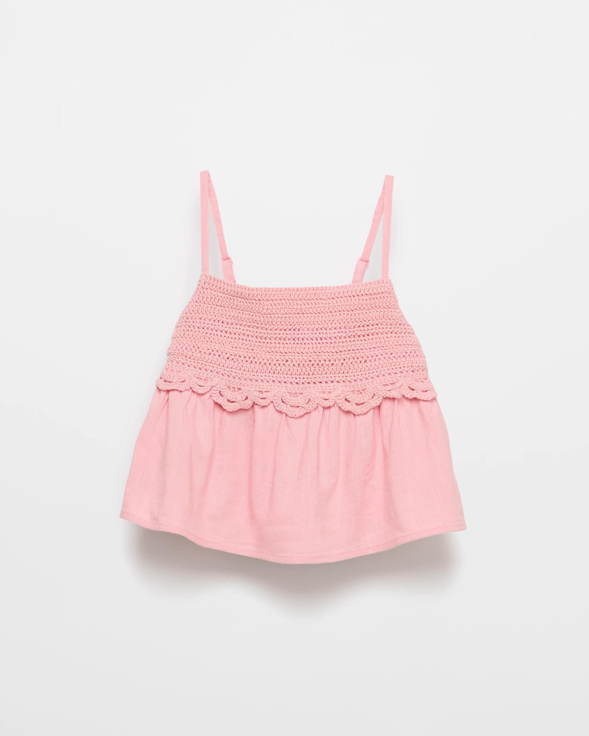 6 Target Crochet Woven Tank Top PINK, 6 of 7