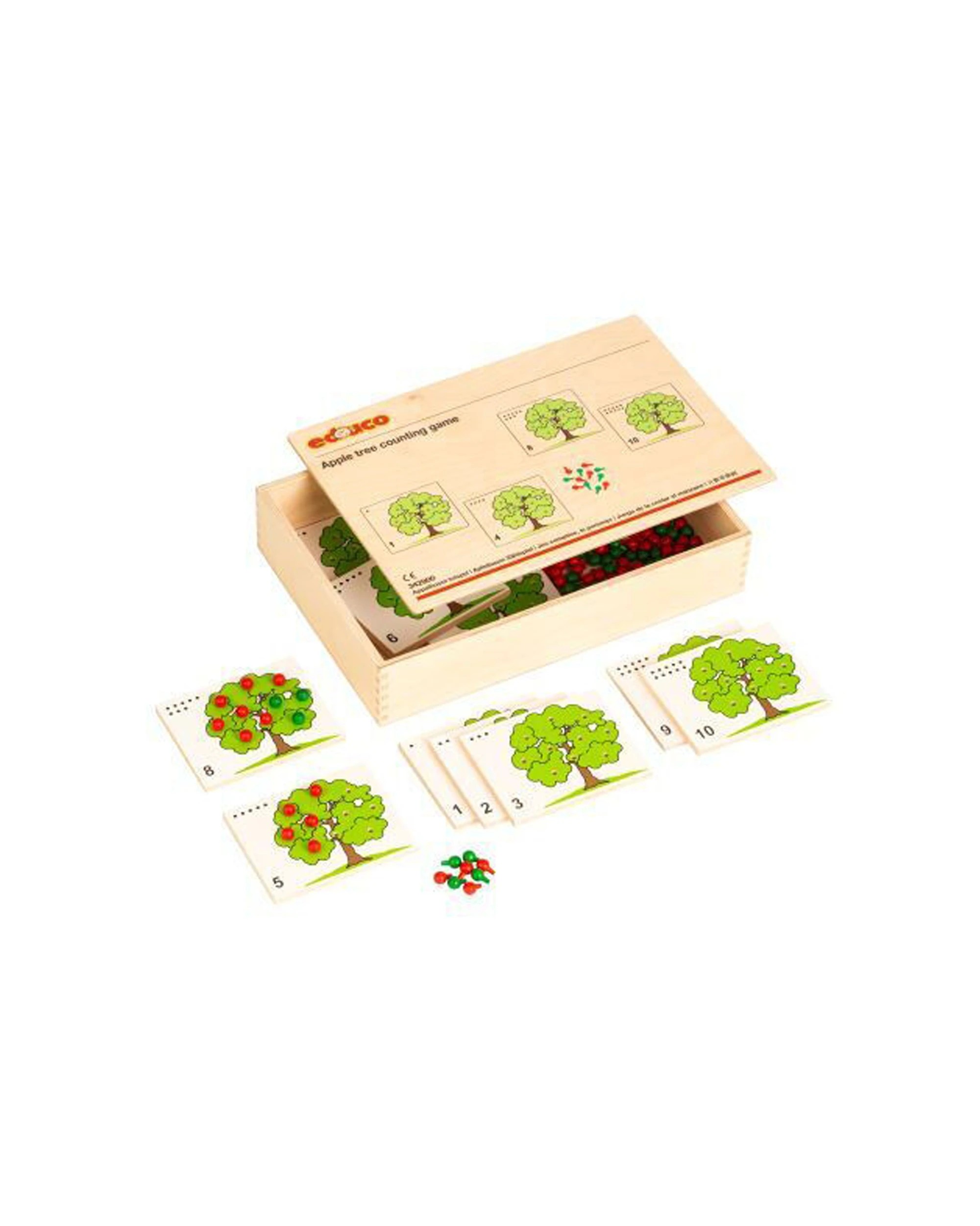 3 EDUCO Apple Tree Counting Set Educational Toy Number Recognition Game 3Y - Multi, 3 of 3