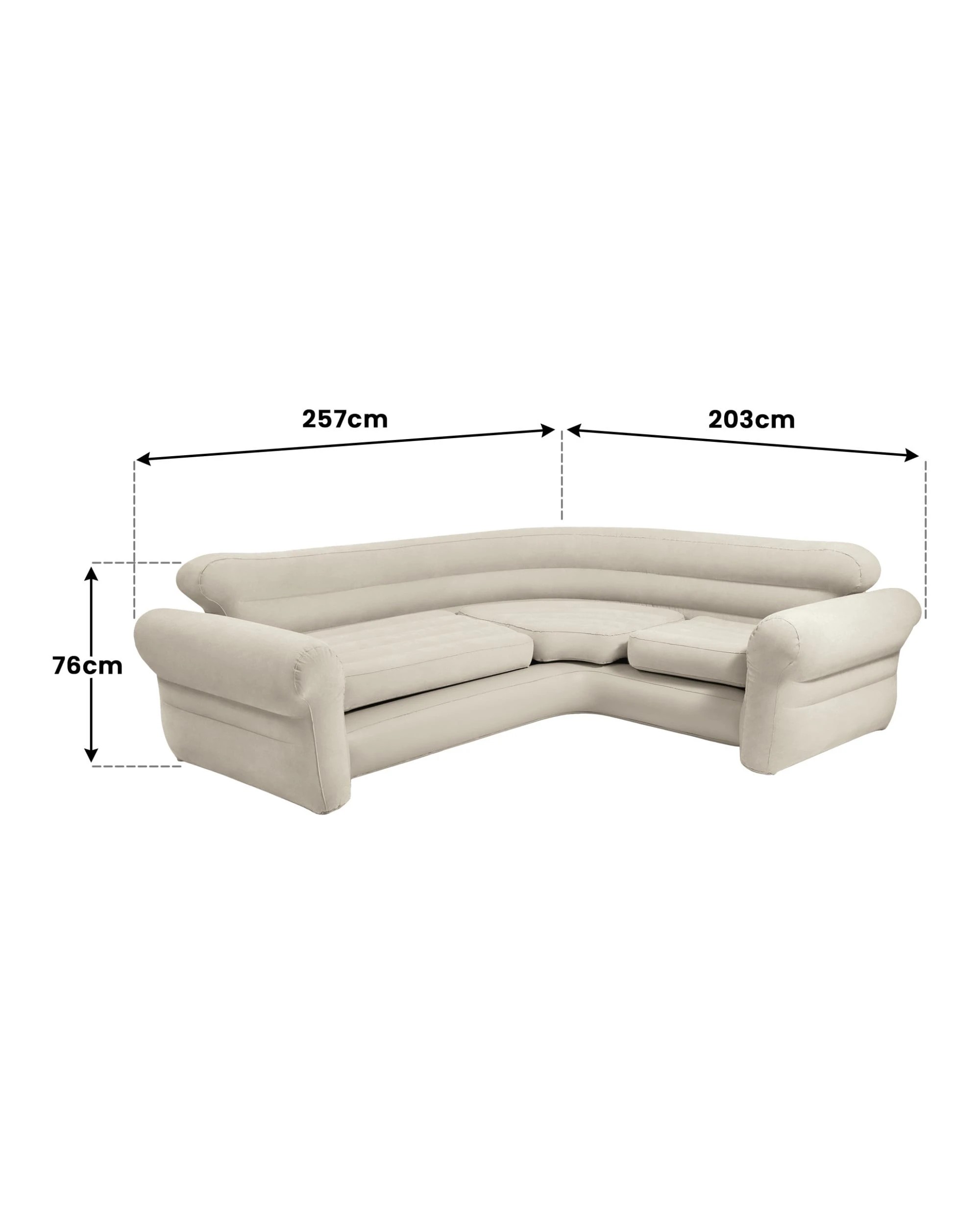 3 Intex Corner Sofa Inflatable Couch - L-Shaped Corner Sofa, 3 of 7
