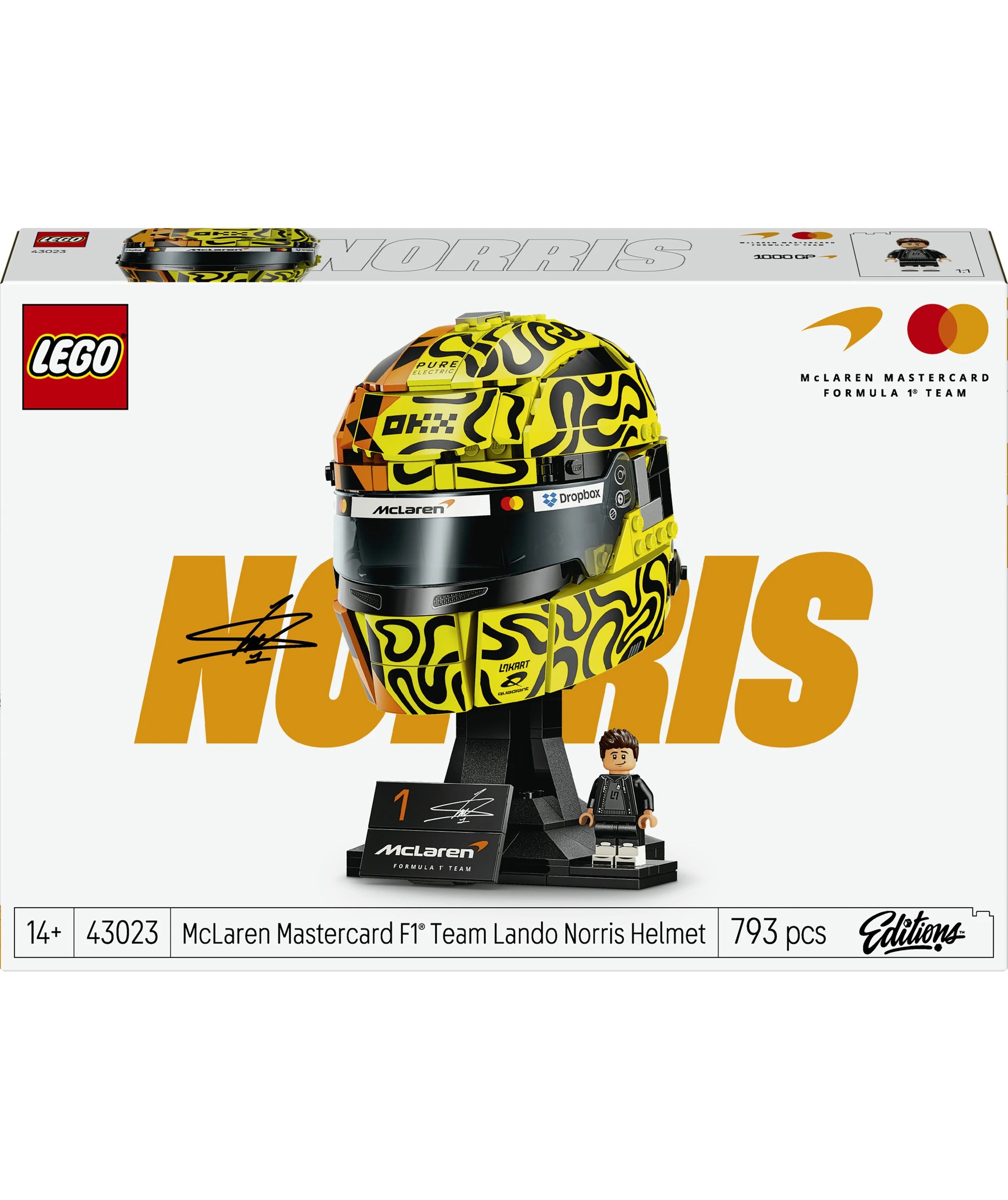 1 LEGO Editions McLaren Mastercard F1 Team Lando Norris Helmet 43023, 1 of 10