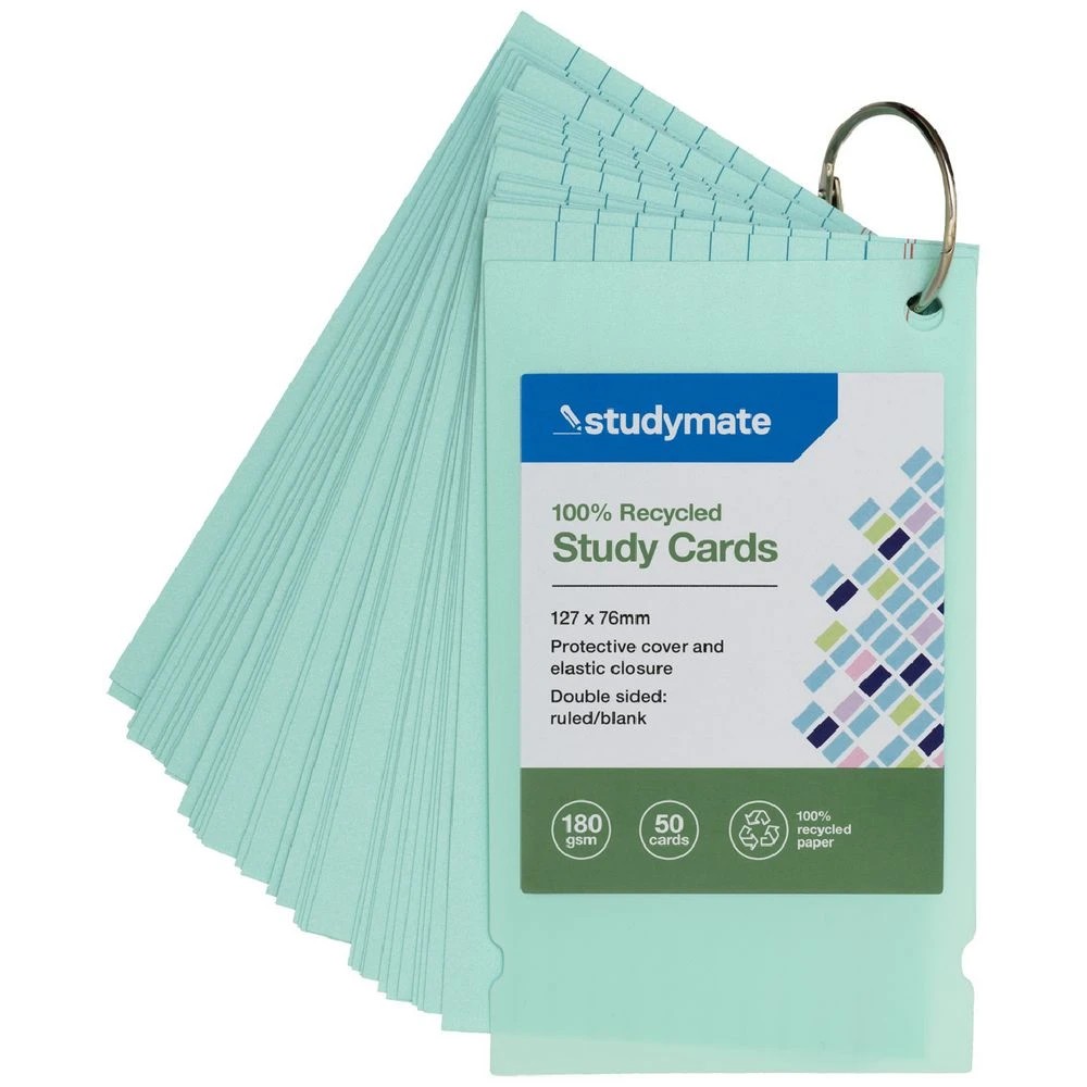 1 Studymate Study Cards Pastel Green 50 Sheets, 1 of 9