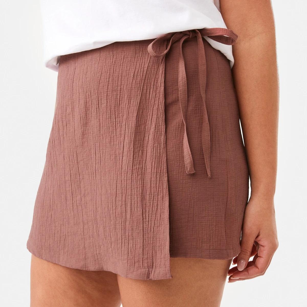 2 Textured Skort Cacao Brn, 2 of 6