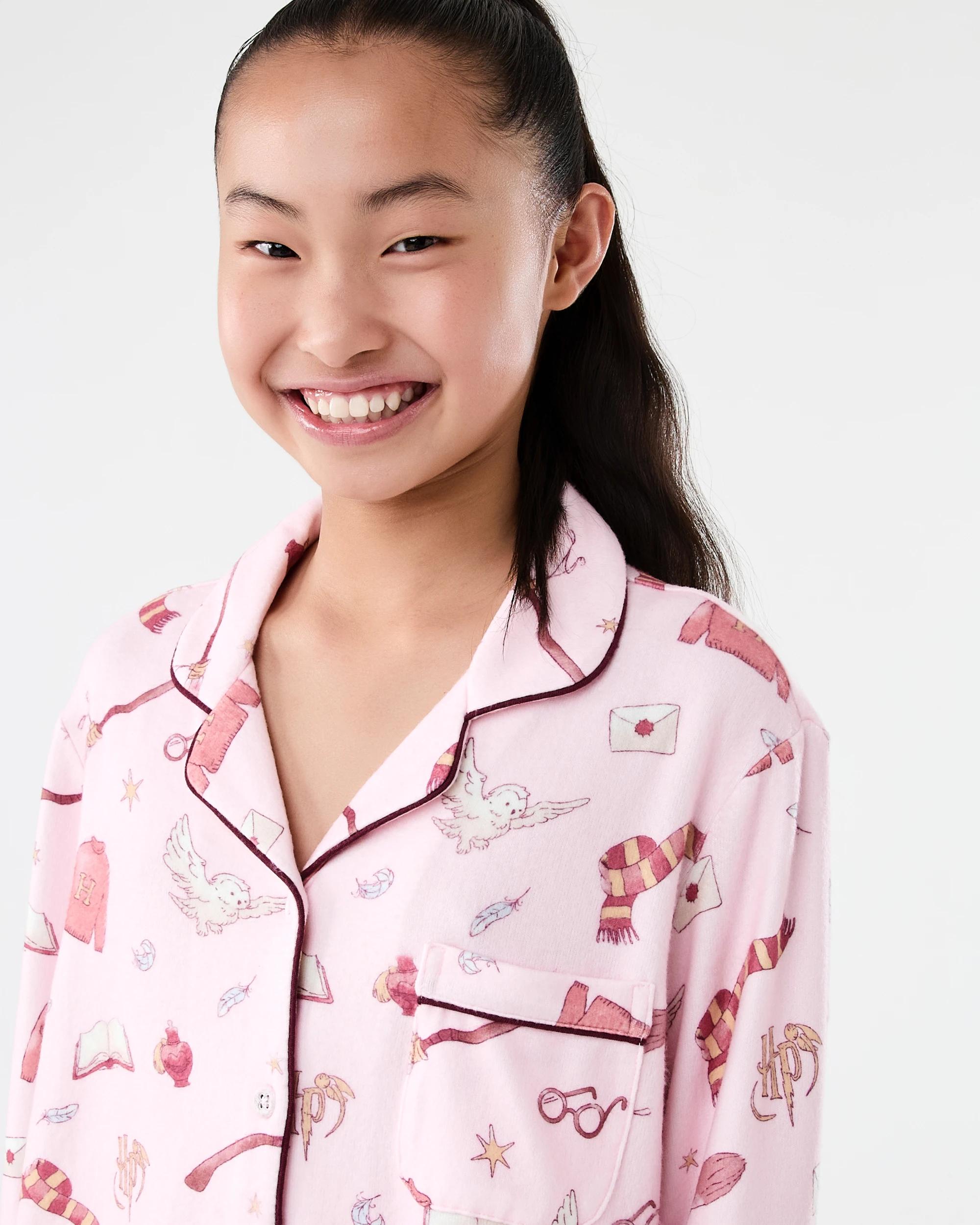 3 Harry Potter License Button Down Pyjama Set Pnk Hp, 3 of 7