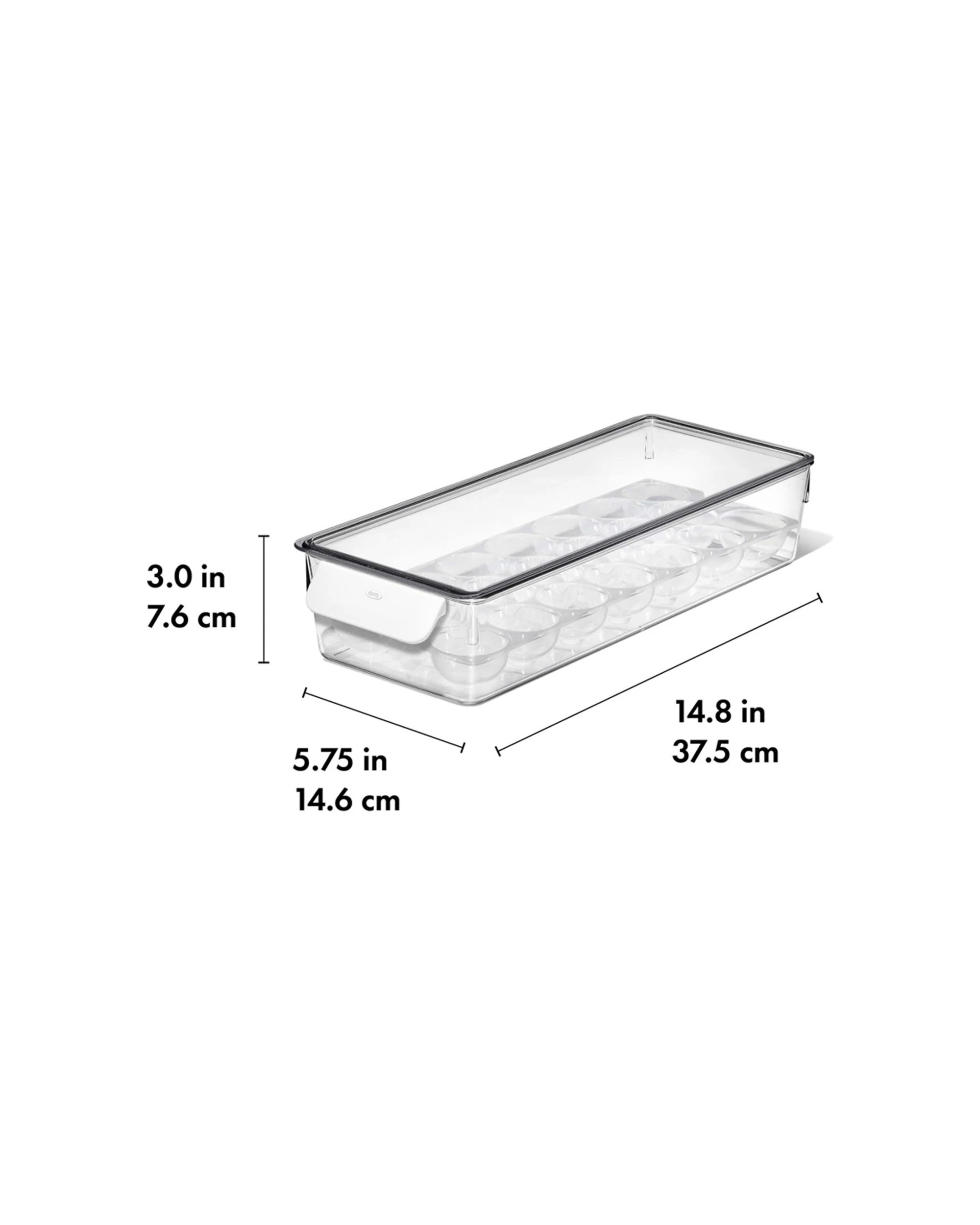 4 Oxo Good Grips 20 Egg Bin With Stacking Lid Removable Tray And Rounded Handles - Clear, 4 of 9