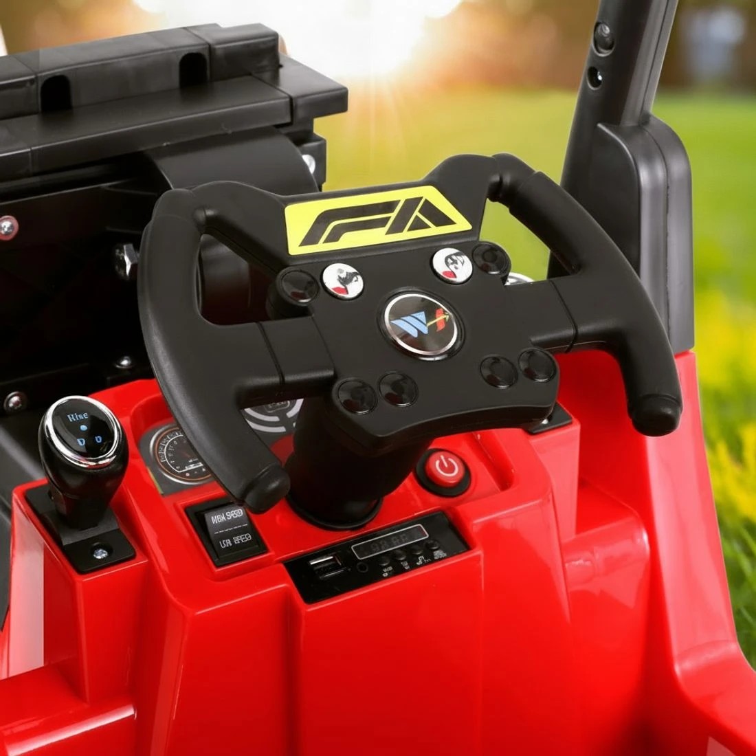 4 Rigo Kids Electric Ride On Car Forklift Loader Toys Cars Horn Remote 12V - Red, 4 of 5