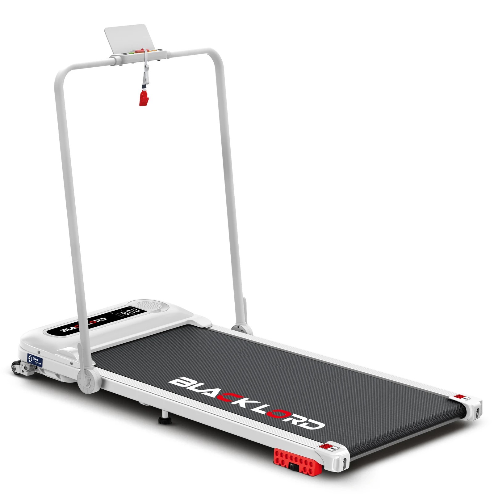 1 Black Lord Treadmill Electric Walking Pad Folding Incline Shock Absorbers - White, 1 of 10
