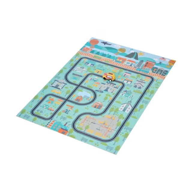 3 30 Piece Urban Jungle Car Track Playmat Puzzle, 3 of 8