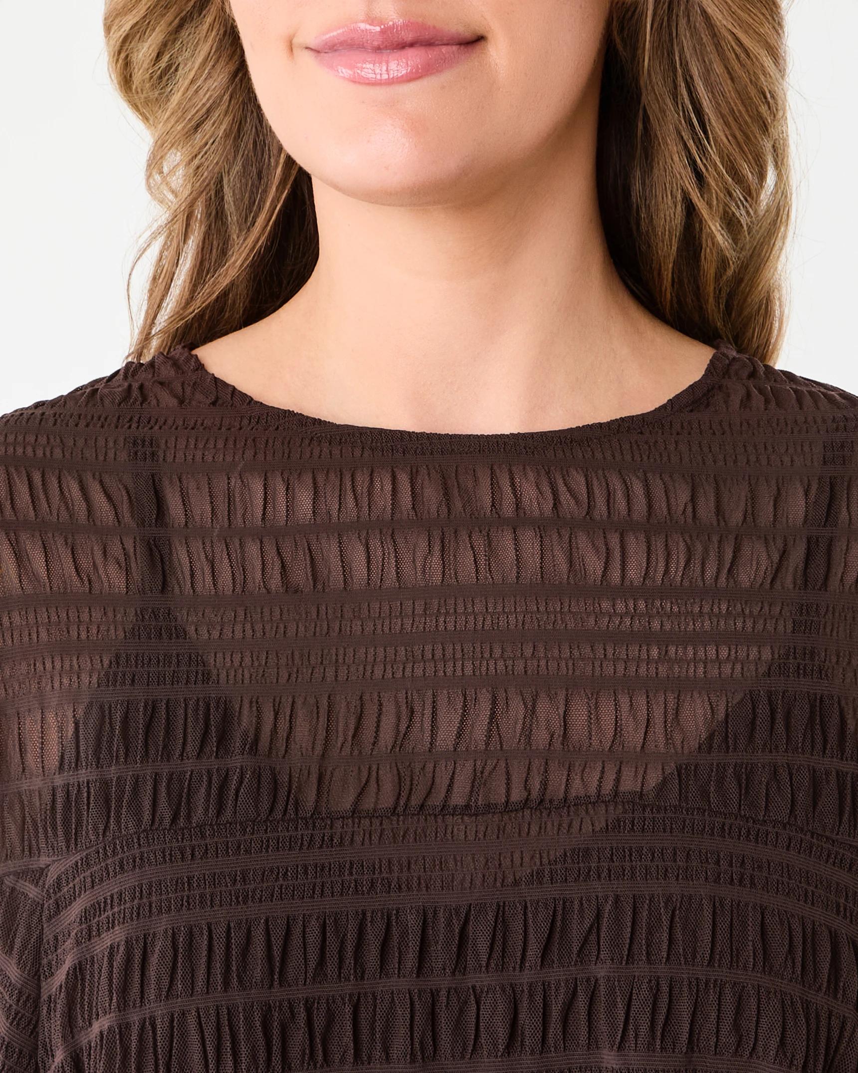 5 Long Sleeve Cape Top Melt Brown, 5 of 6