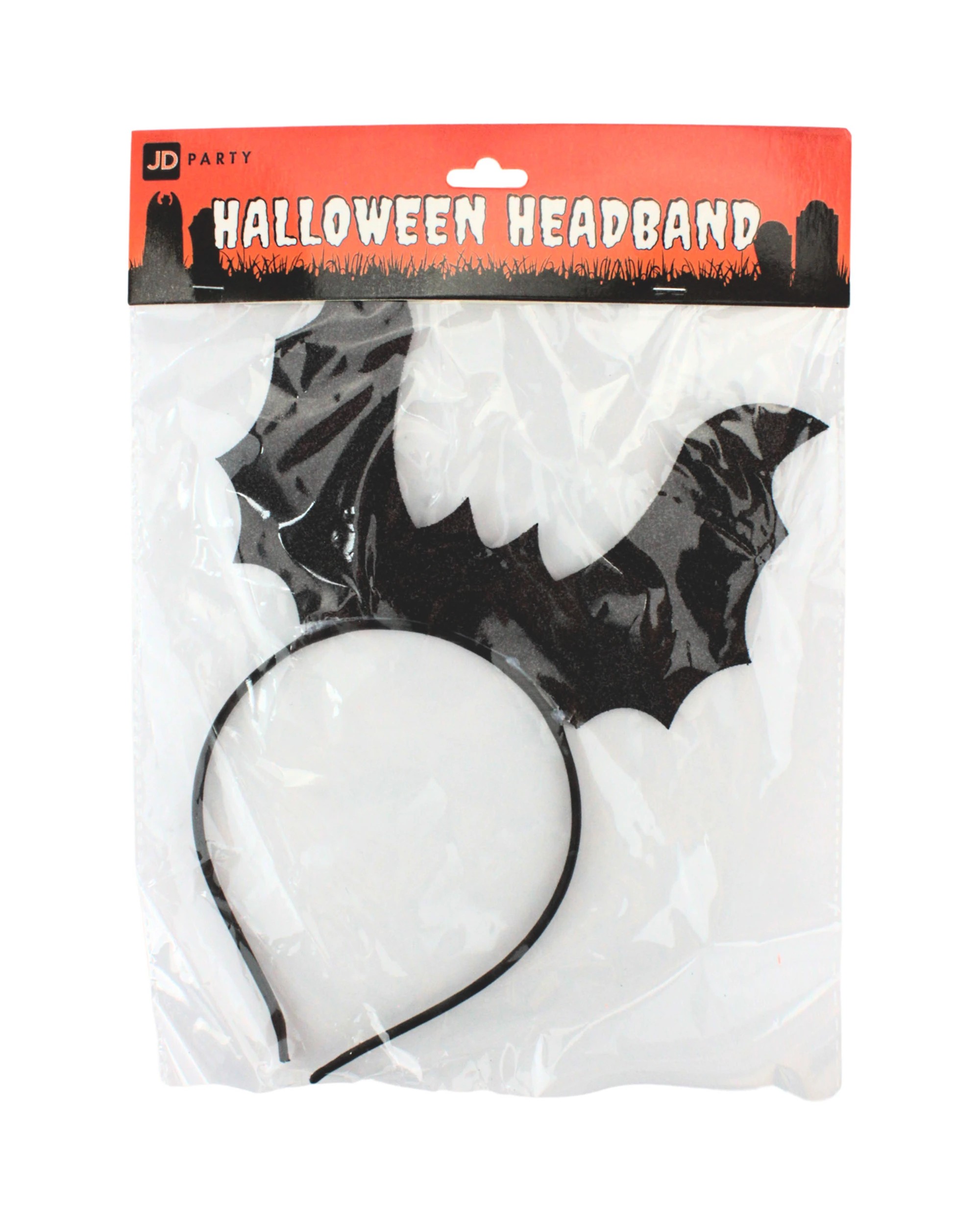 2 JD Party Bat Wings Glitter Headband - One Size - Black, 2 of 2
