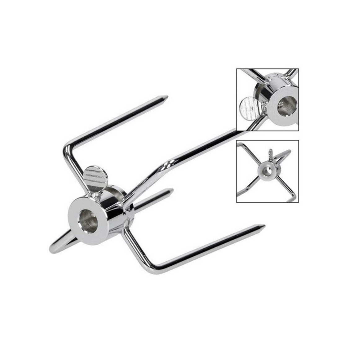 1 BR Home Rotisserie Spit Forks for BBQ and Kabobs - Set of 2, 1 of 8