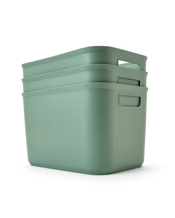 3 Pack 5.8L Utile Tubs - Green