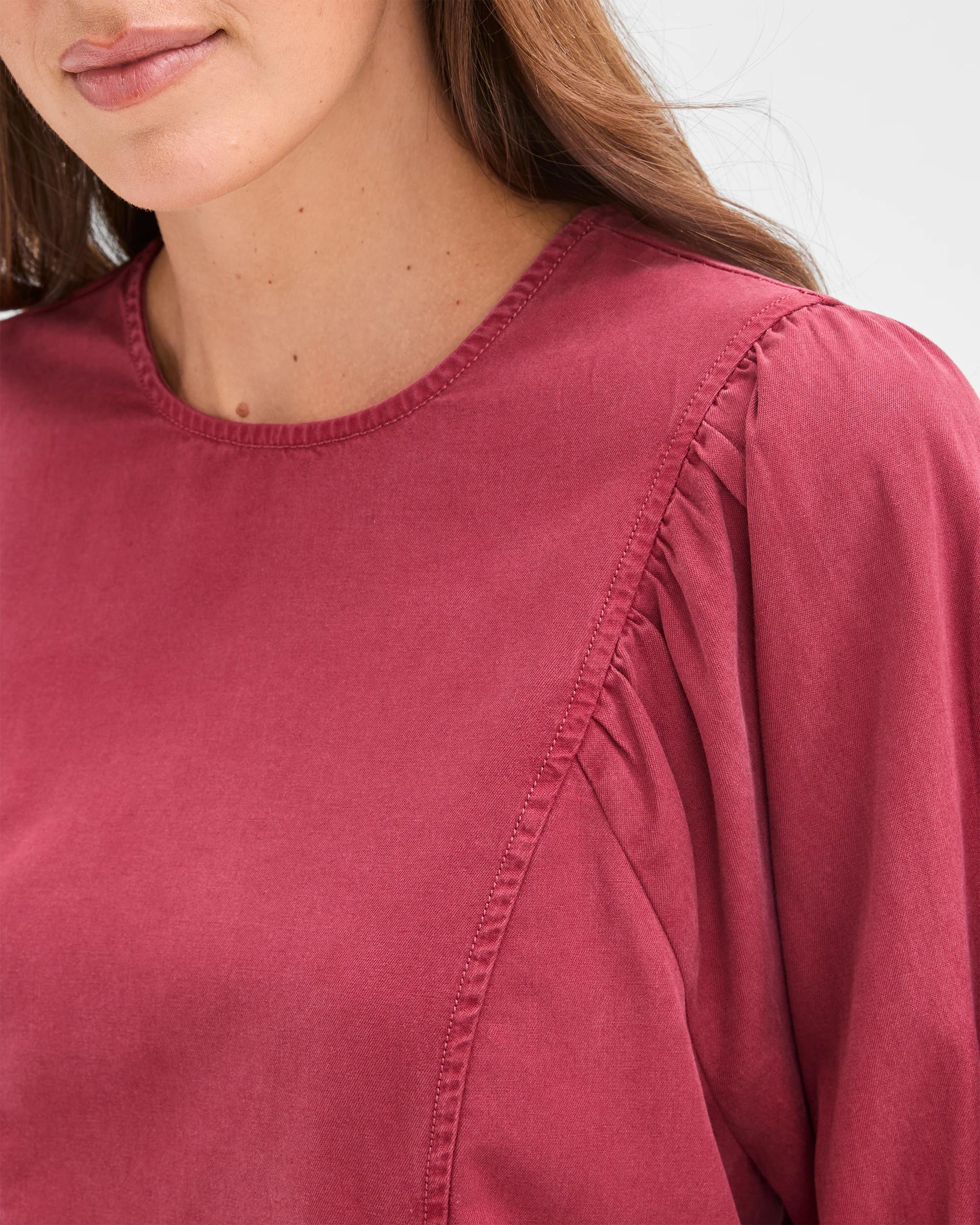 5 Target Woman 3/4 Length Sleeve Princess Blouse MULBERRY, 5 of 7