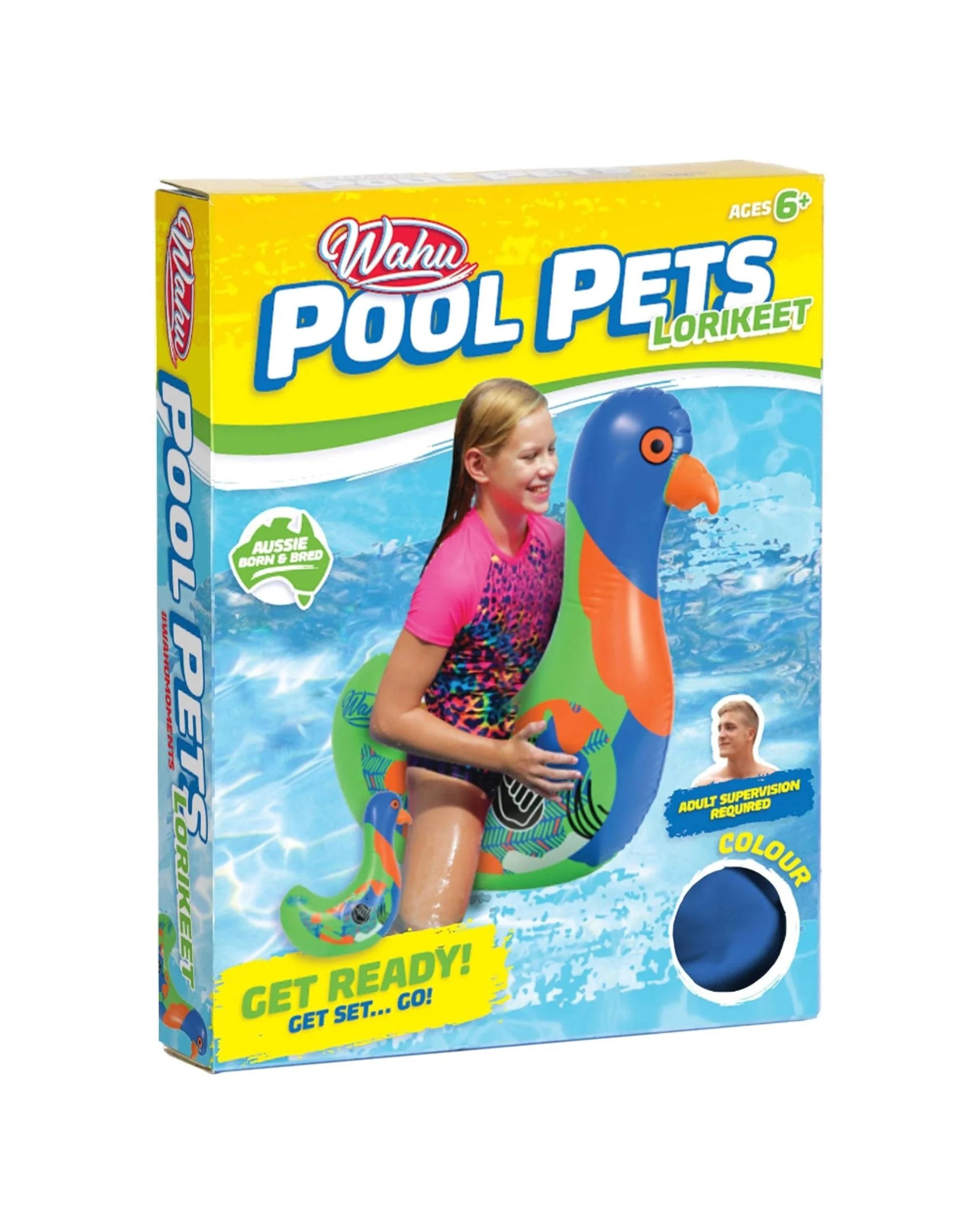 1 Wahu Pool Pets Rainbow Lorikeet Racer Inflatable - Multi, 1 of 2
