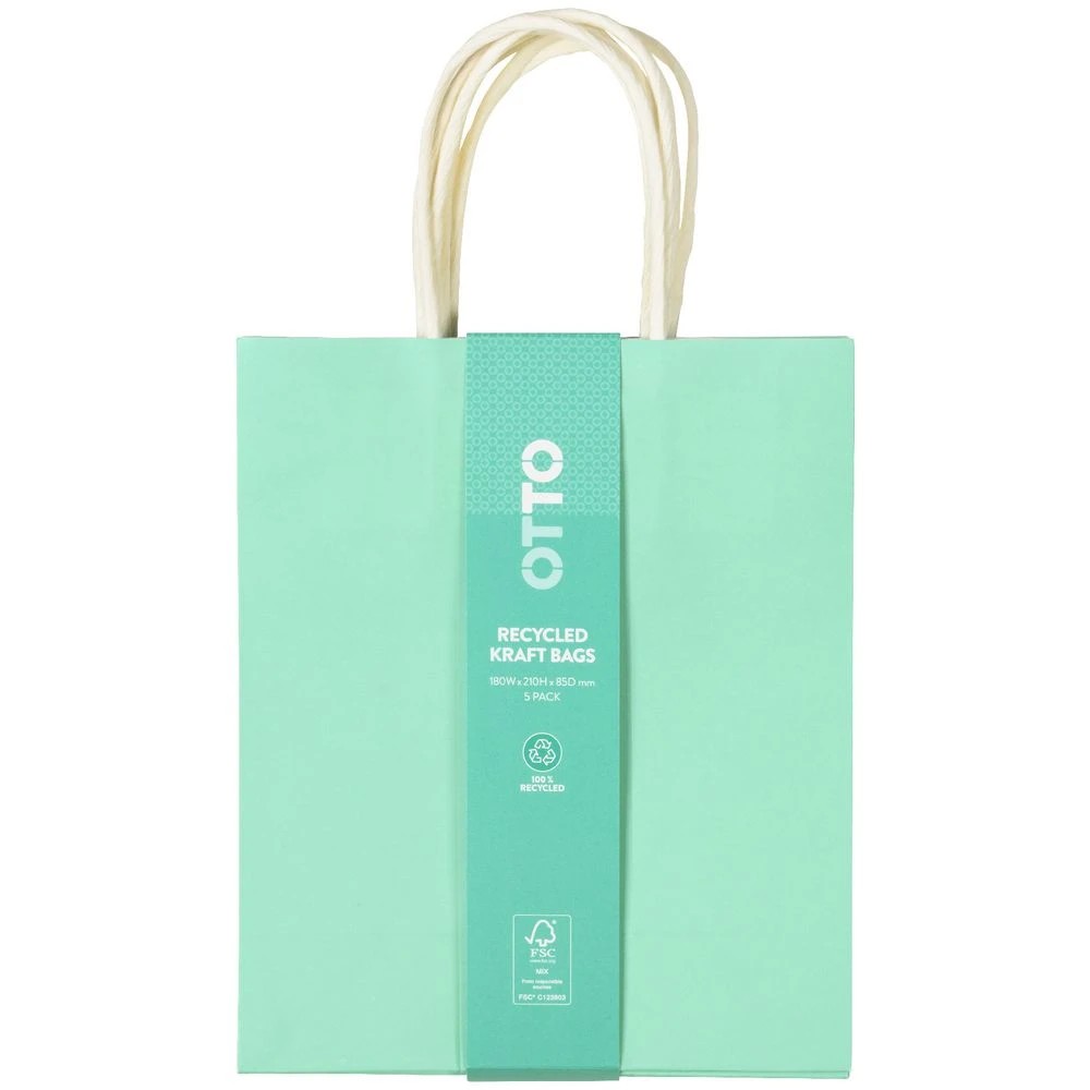 2 Otto Kraft Bag Small Mint 5 Pack, 2 of 2