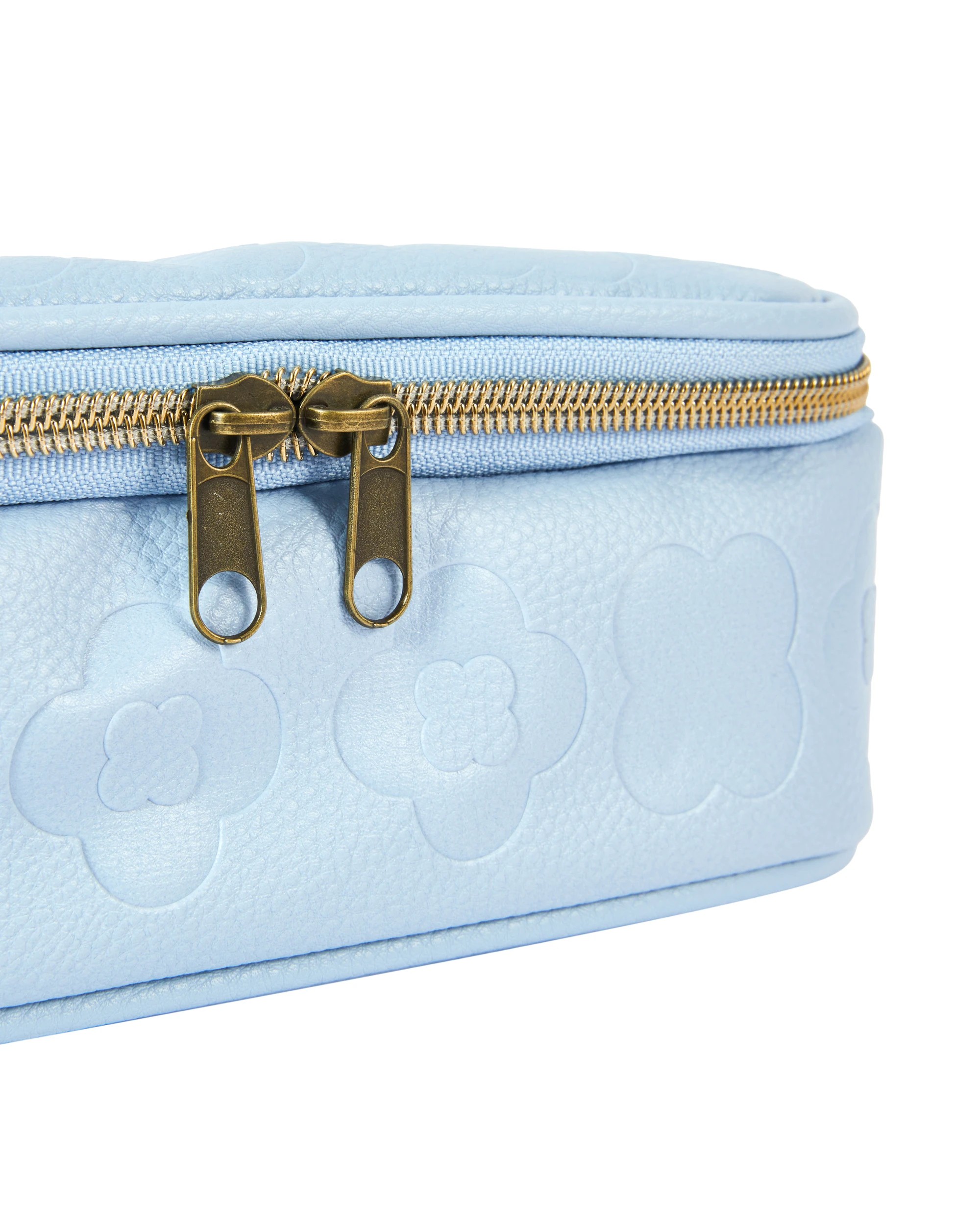 3 Pencil Case Zip Top - Blue Flower, 3 of 6