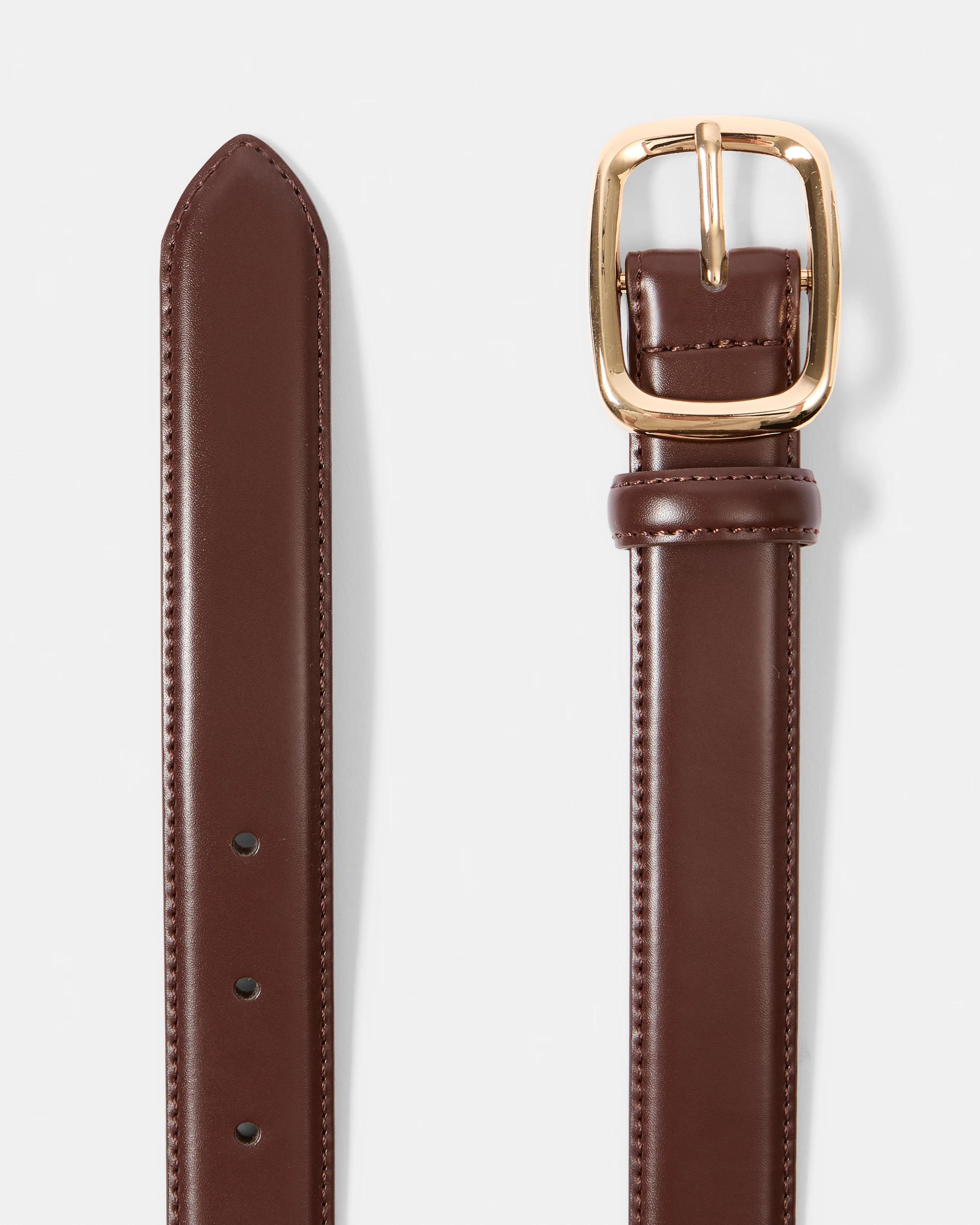 2 Soft Rectangle Jeans Belt Deep Fudge, 2 of 5