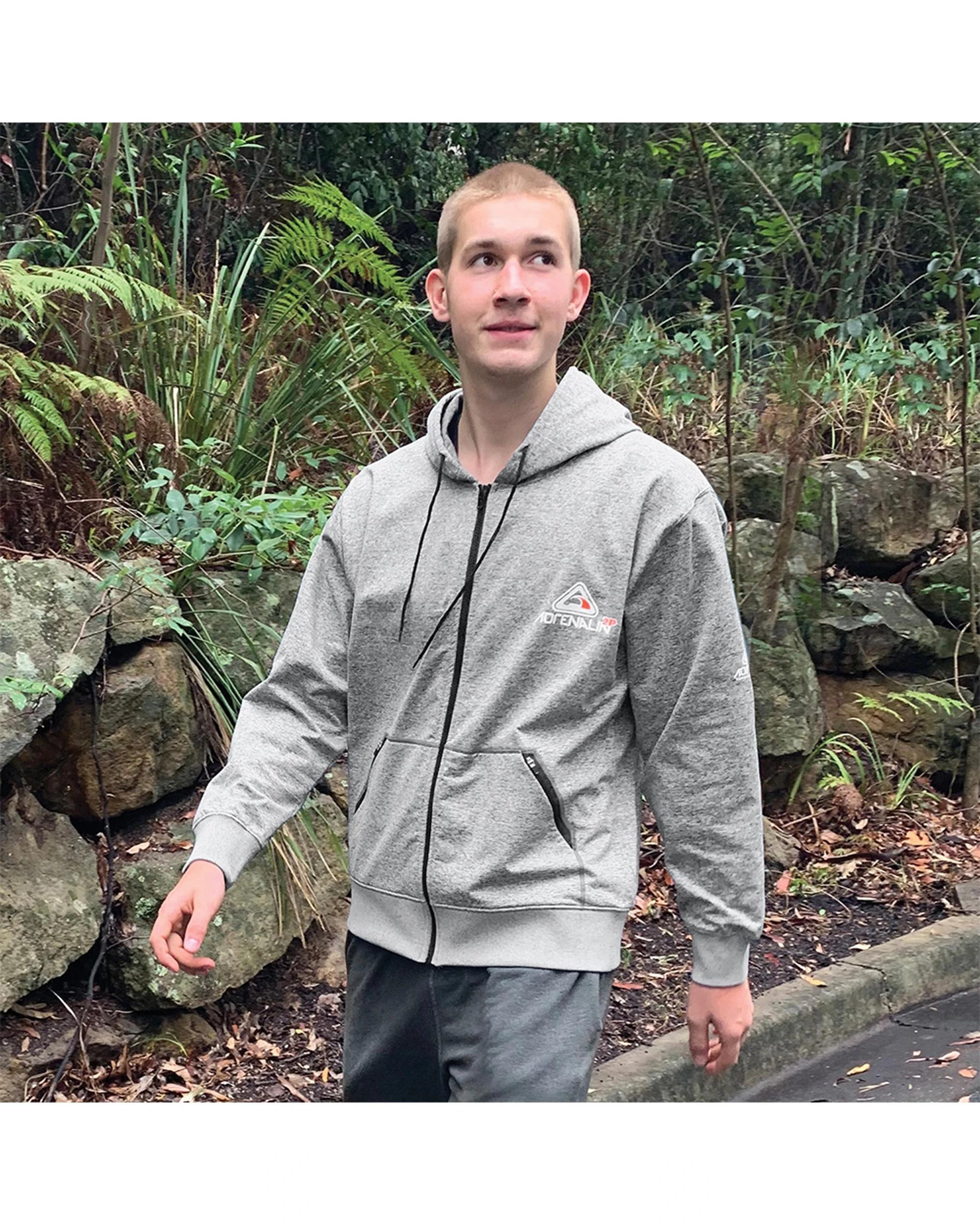 3 Adrenalin 2P Thermo Zip-Front Hoodie Jacket - L - Grey GREY, 3 of 3