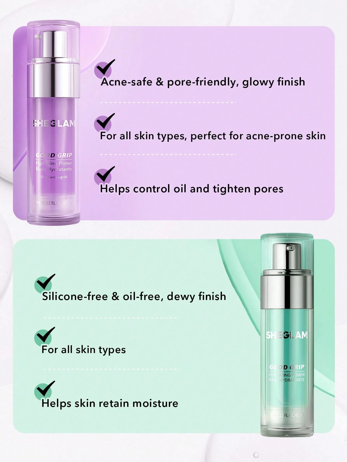 6 SHEGLAM Good Grip Hydrating Primer - Blueberry + AHA, 6 of 6