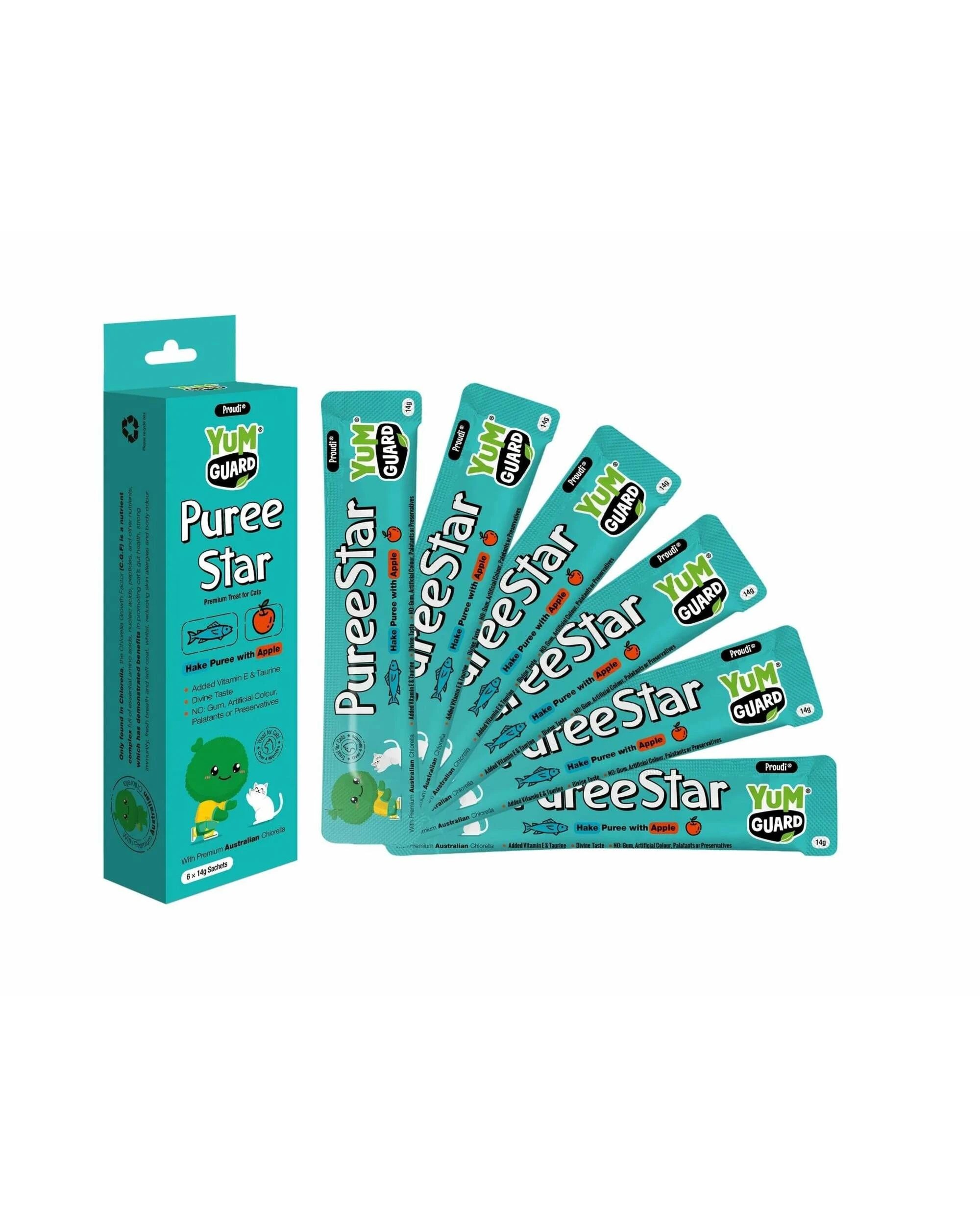 1 Yumguard Puree Star Hake With Apple Cat Treats 6X14g, 1 of 1
