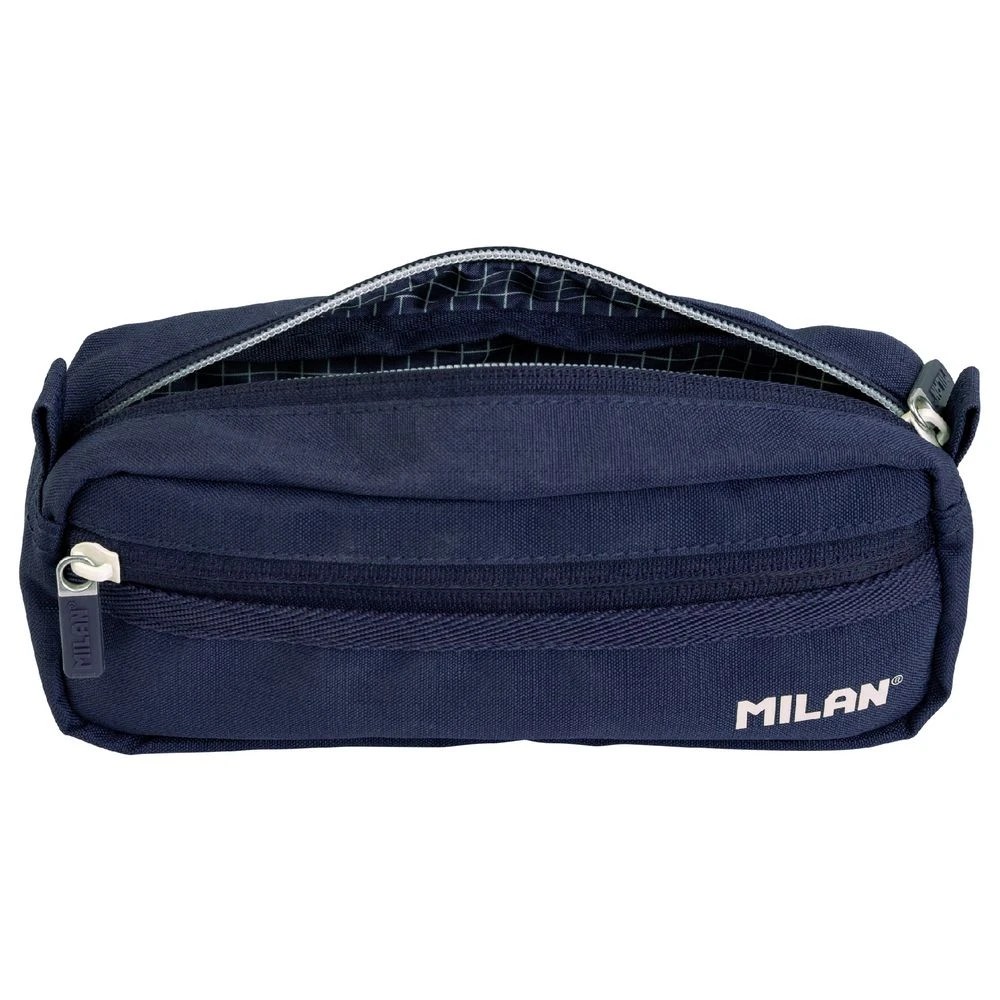 2 Milan Double Zip Pencil Case Navy, 2 of 5