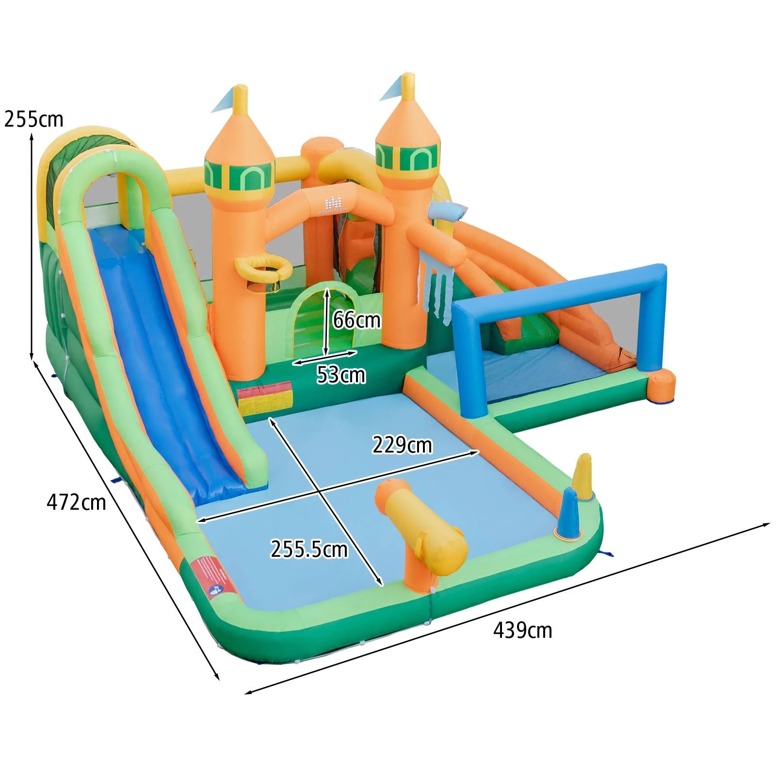 2 Costway Inflatable Bounce House Bouncy Castle Bouncer w/Splash Pools - Multi, 2 of 2