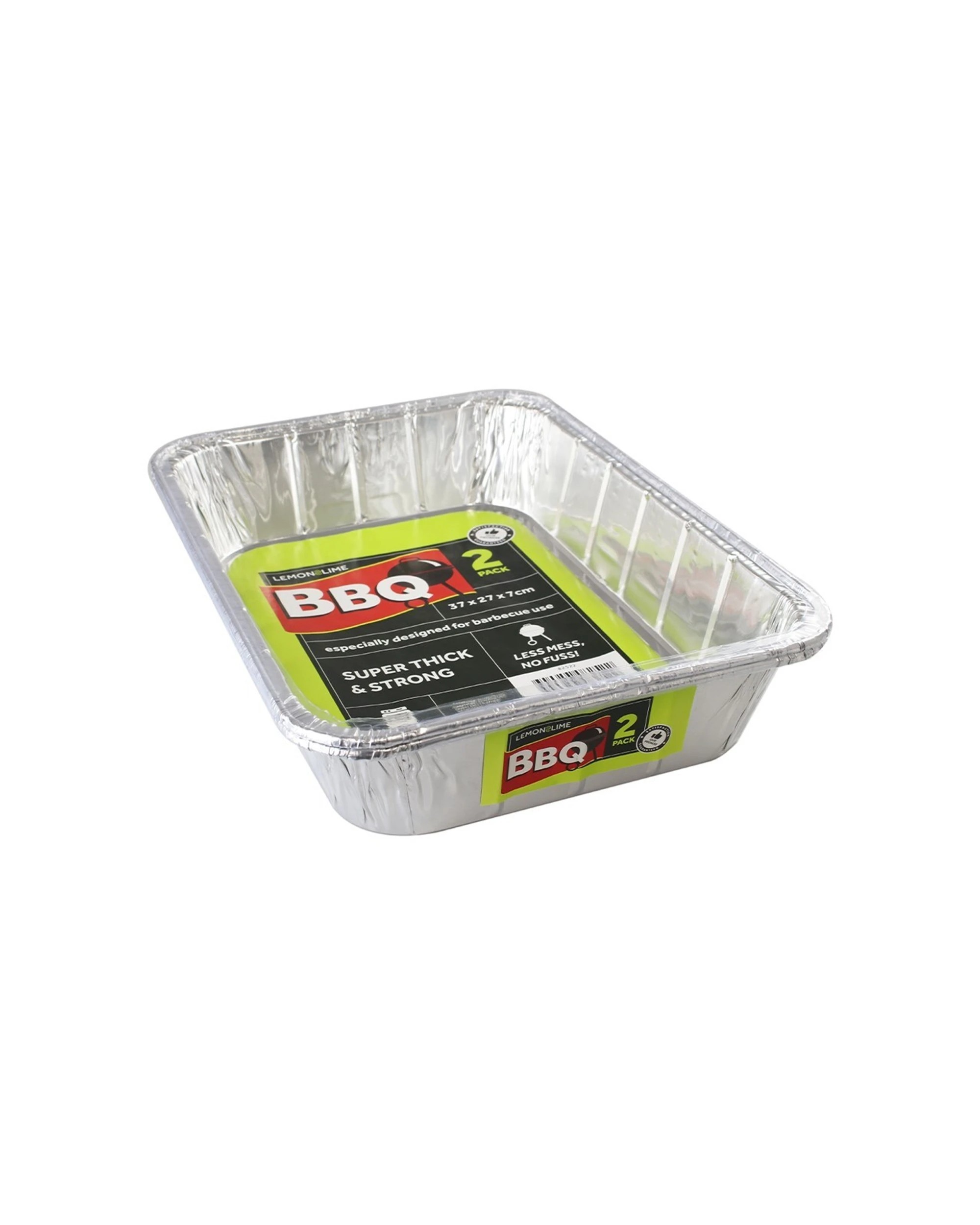 2 Lemon & Lime 8PK Foil Tray 37x27x7cm Shelf Ready Pdq Dinnerware - Silver, 2 of 4