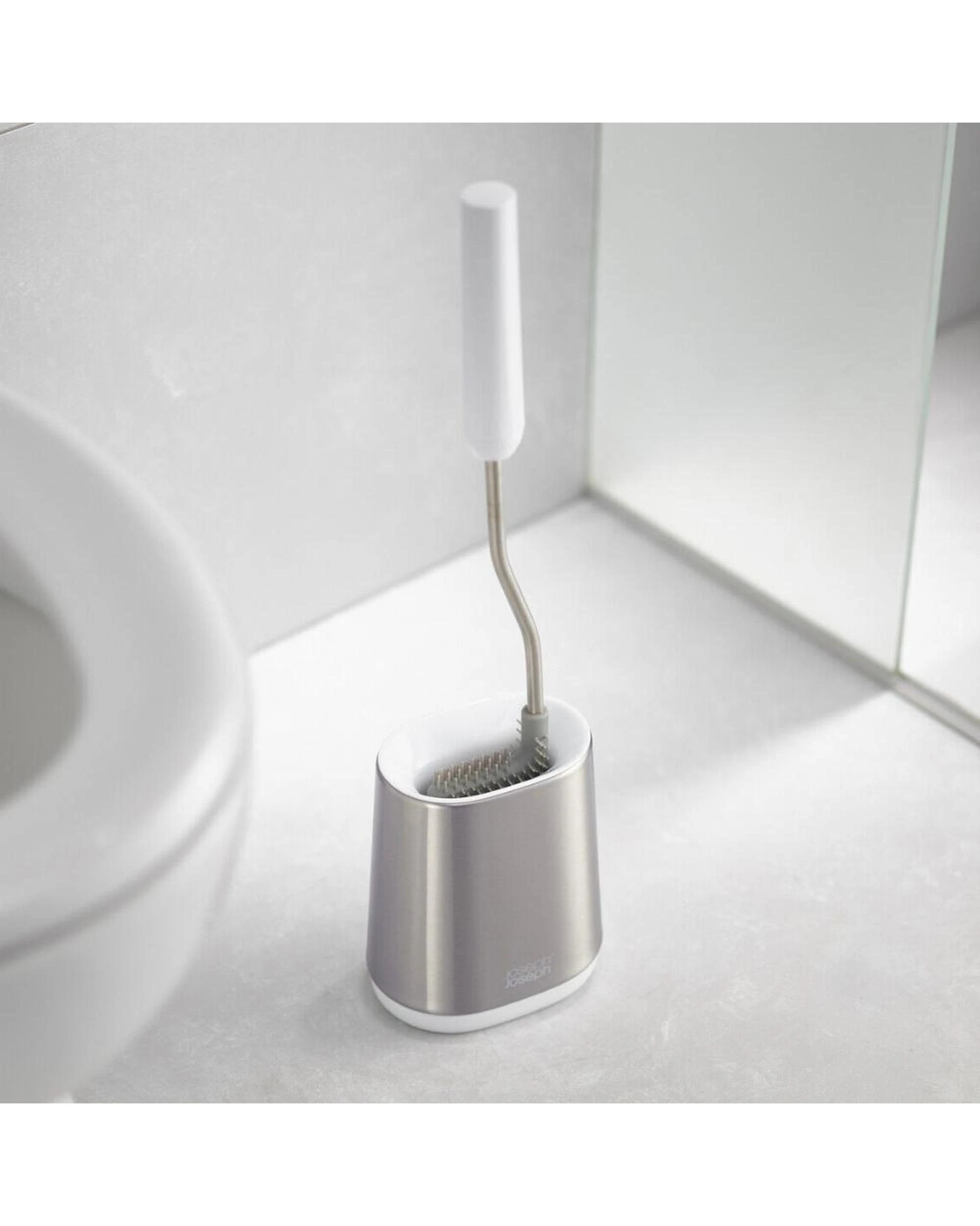 9 Joseph Joseph Flex Lite Steel Toilet Brush With Holder, 9 of 10