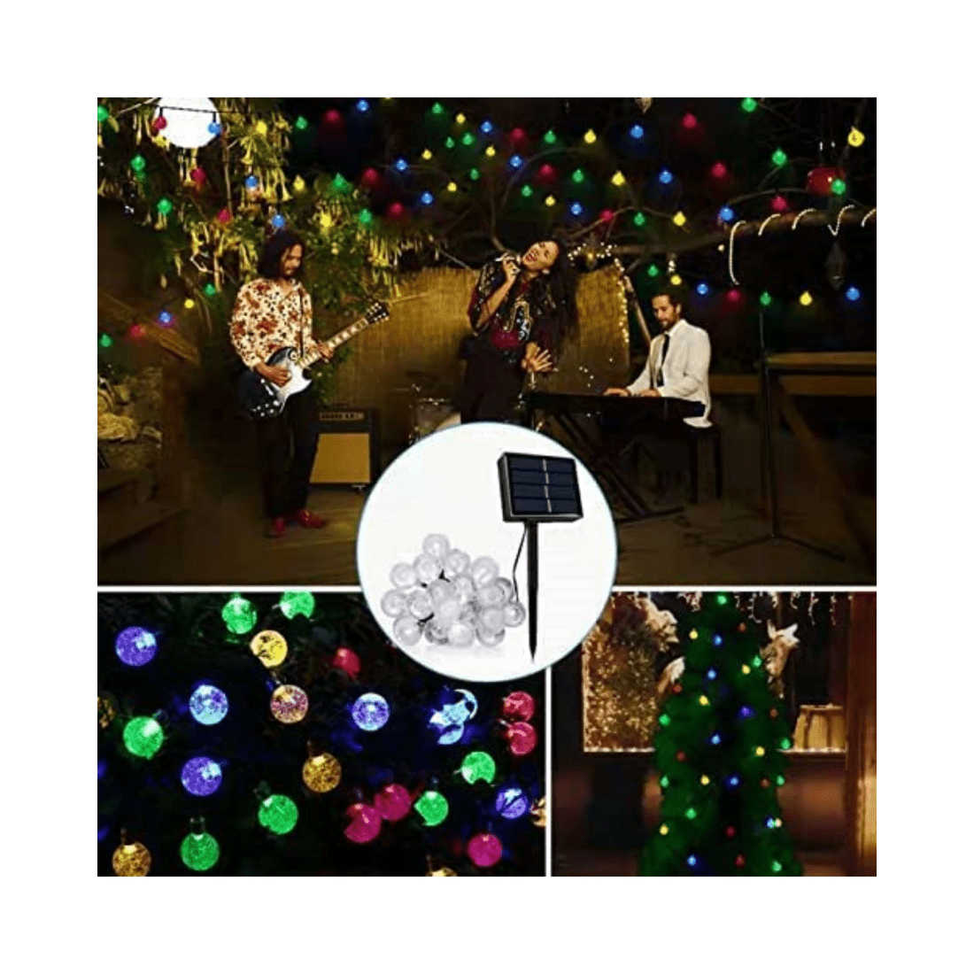 3 Advwin 12M 100 LED String Fairy Lights Solar Powered 8 Modes Christmas Outdoor/Indoor Multicolored, 3 of 3