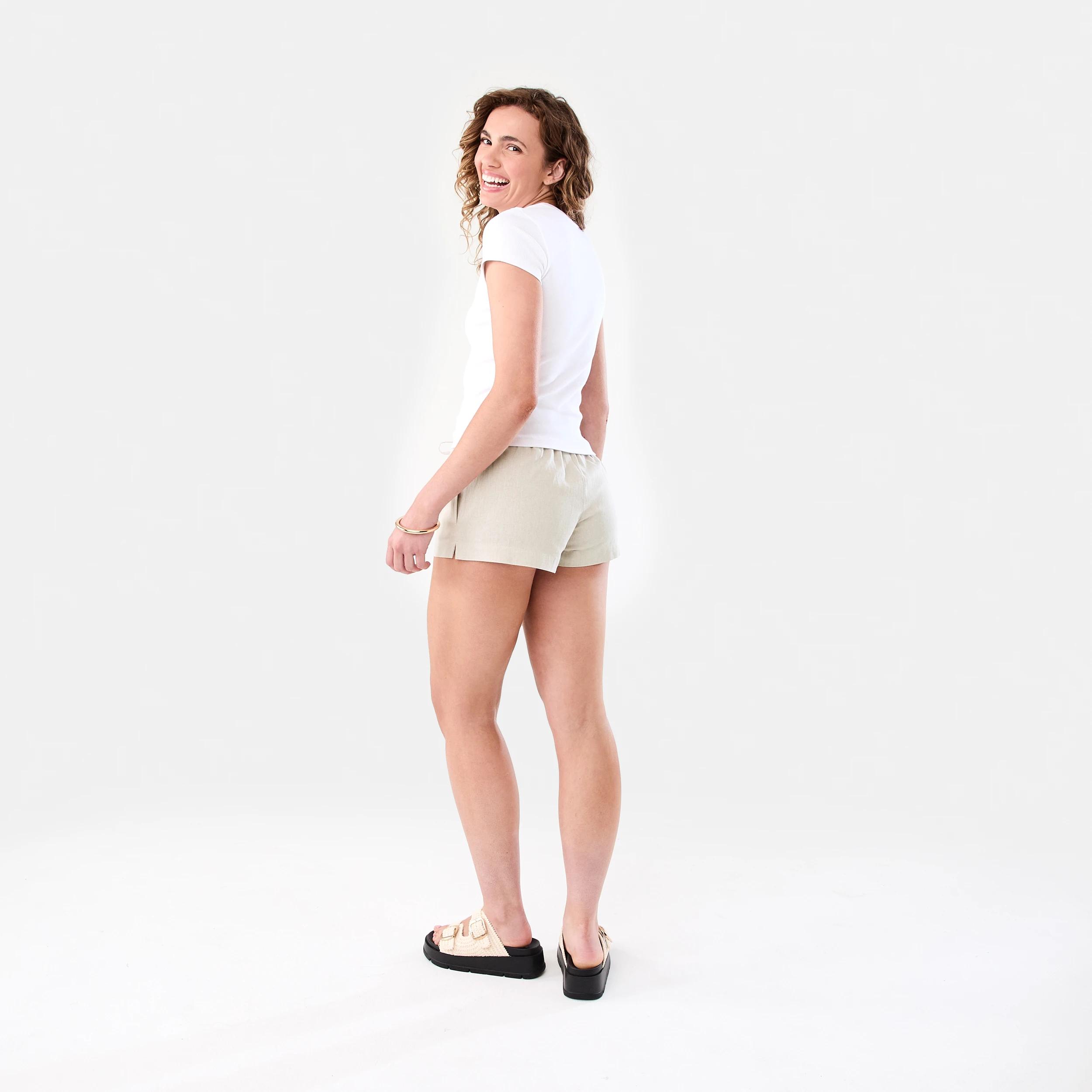 4 Linen Blend Shorts Natural, 4 of 7