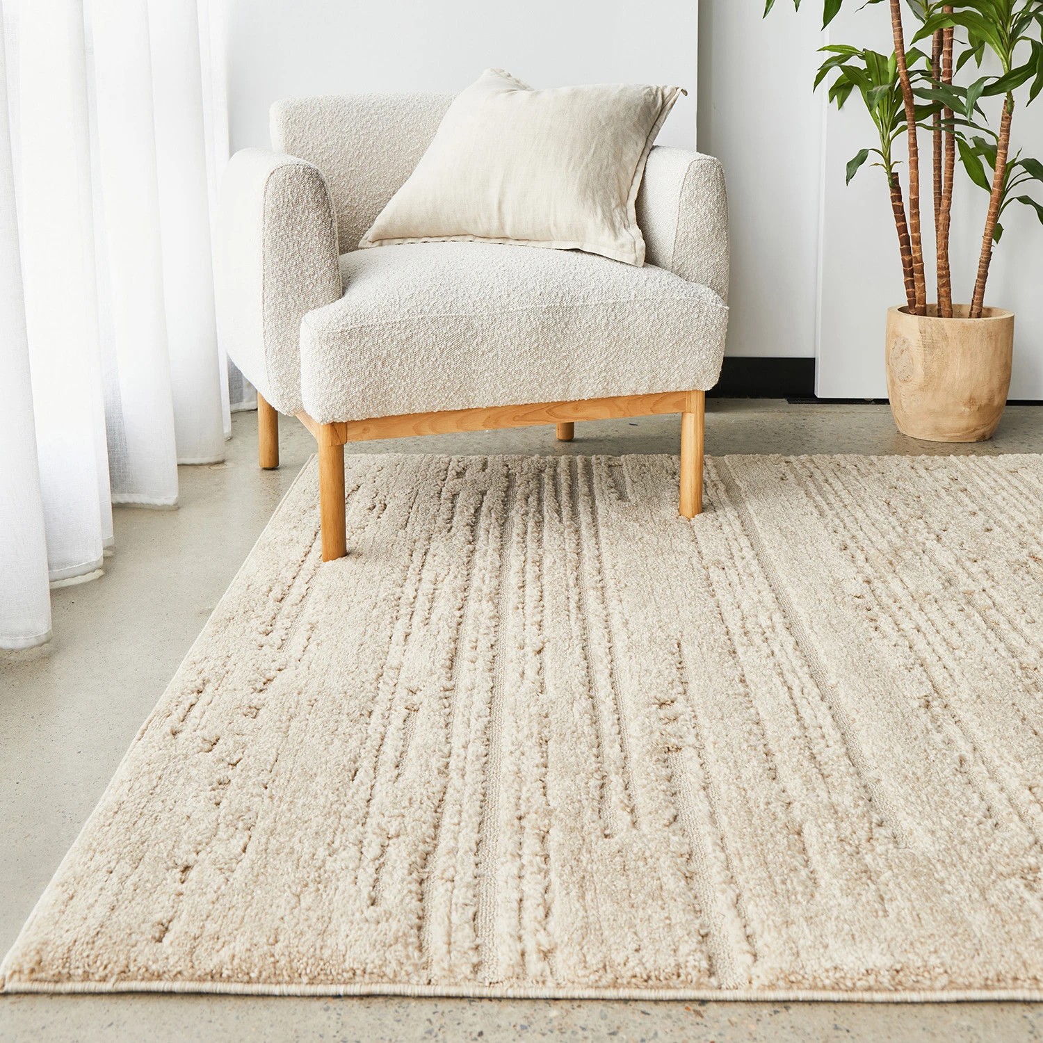 2 Common Ground Rugs Lyrica Ezra 230x160cm - Medium Pet Friendly Power Loomed Floor Rug - Natural, 2 of 6