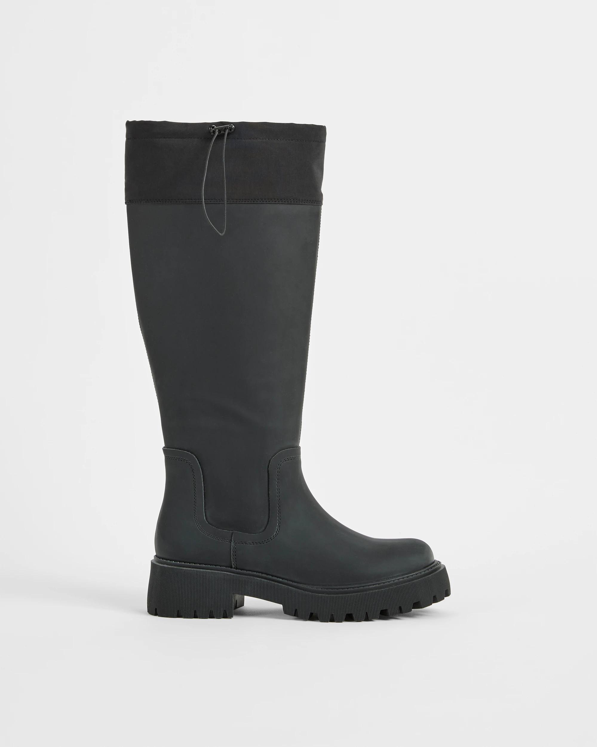 1 Target Woman Water Resistant Long Rainboots - Rhodes BLACK, 1 of 3