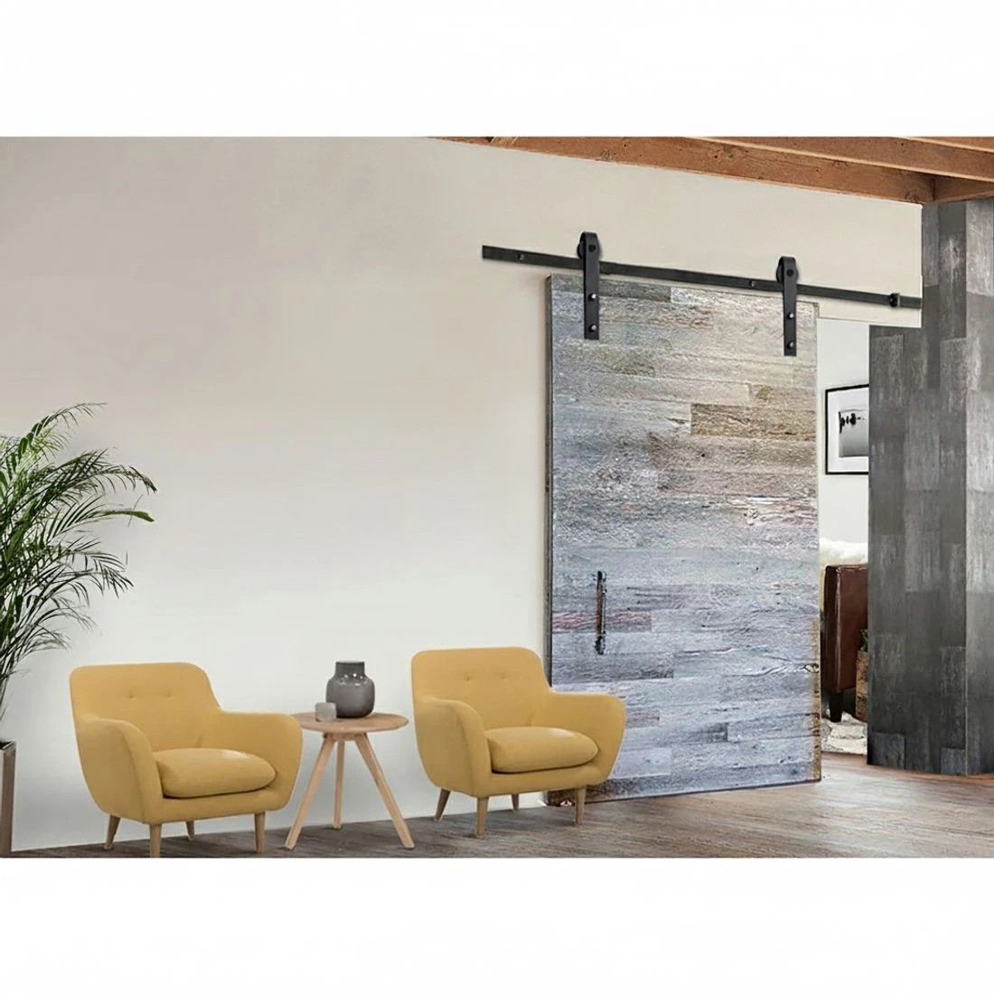 2 Cefito Sliding Barn Door Hardware Track Set 3m - Black, 2 of 7