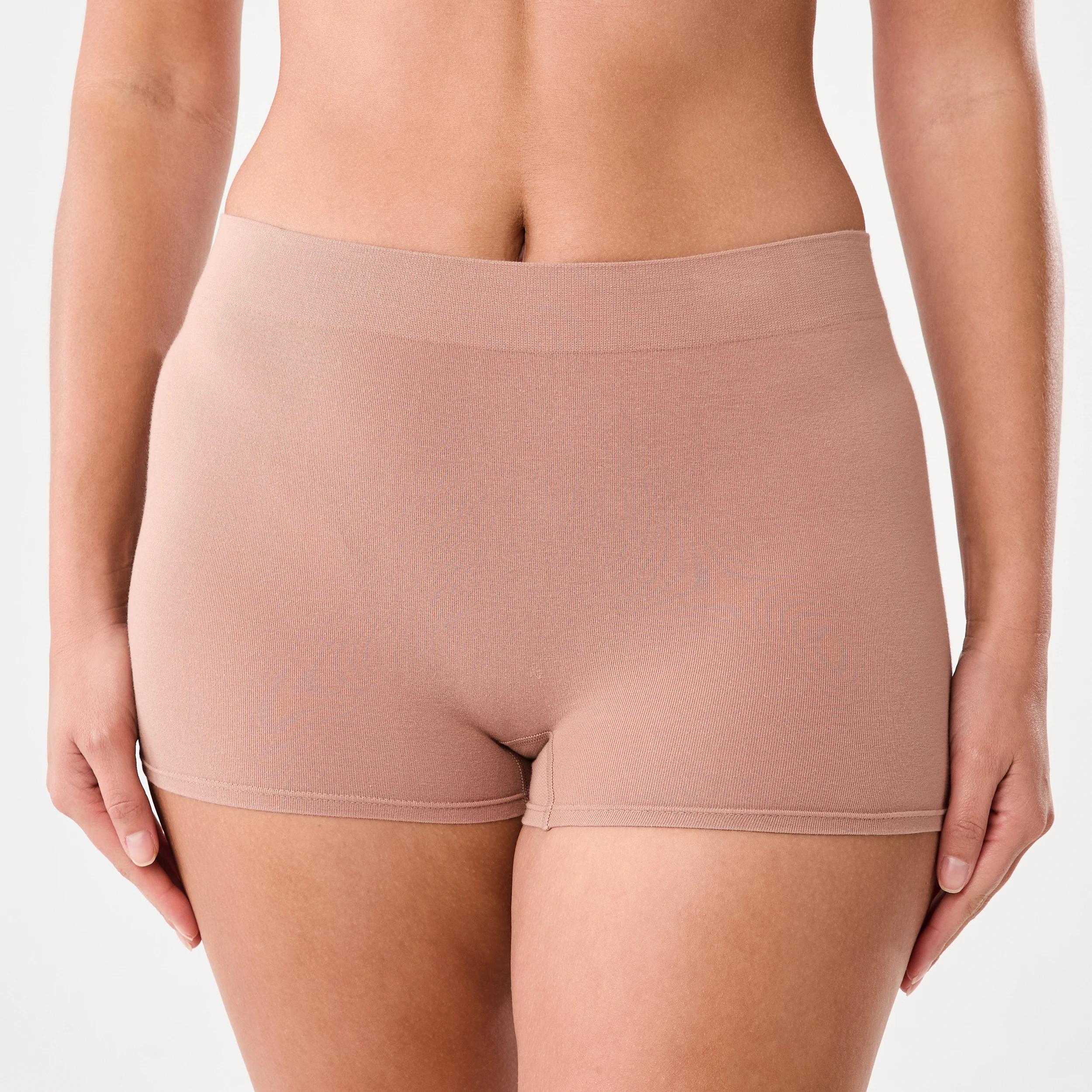 5 3 Pack Seamfree Cotton Boyleg Briefs BALLERINA, SACHET PINK, SOFT CLAY, 5 of 9
