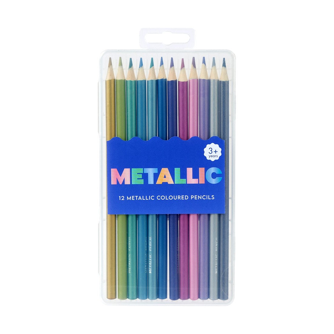 1 12 Pack Metallic Coloured Pencils, 1 of 5