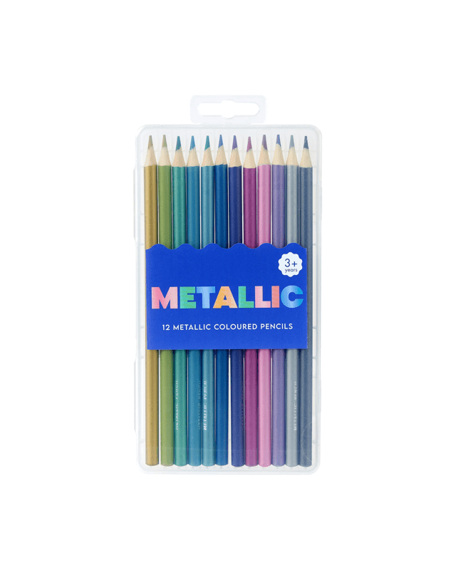 12 Pack Metallic Coloured Pen