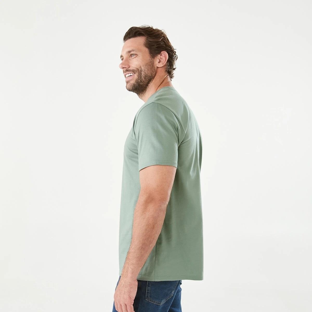 2 Australian Cotton Crew Neck T-shirt Chin Green, 2 of 5