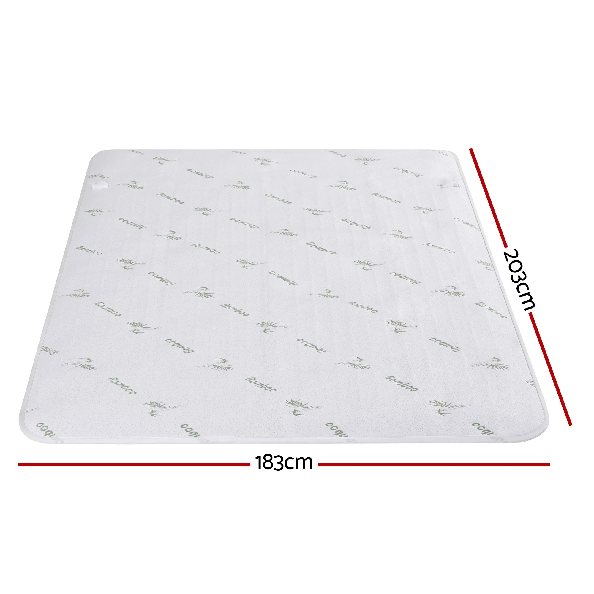 2 Giselle Bedding Giselle Electric Blanket Bamboo Fabric King Fitted Heated Pad Underlay Washable - King Bed - White, 2 of 10