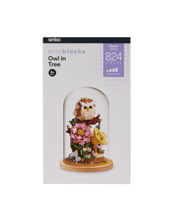 824 Piece Mini Blocks Flower Series: Owl in Tree