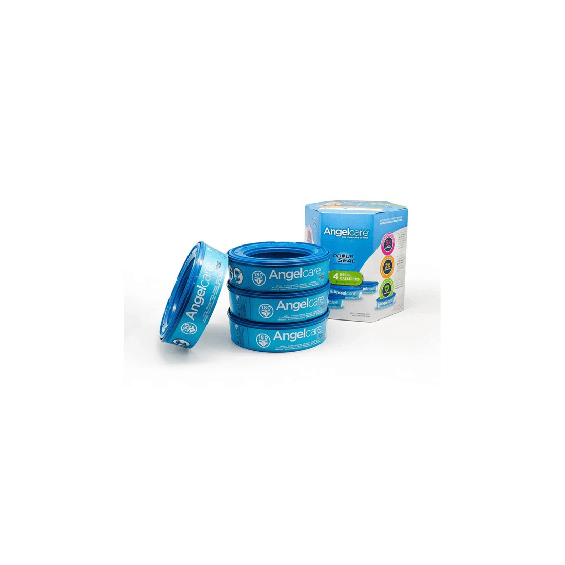 1 Angelcare 4pk Baby Nappy Diaper Disposal Cassette Refills
 - Blue, 1 of 9